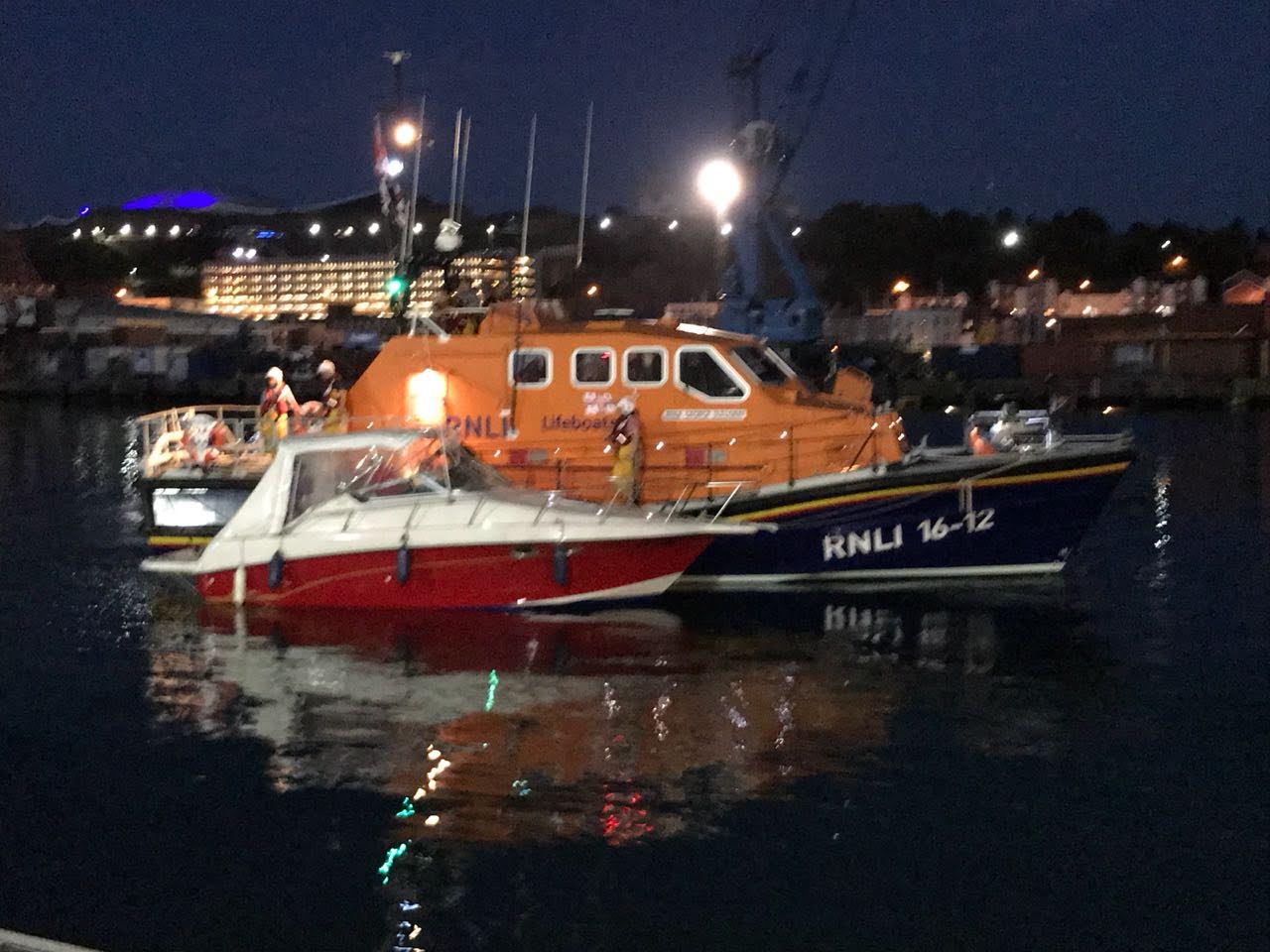 The casualty being brought alongside at St Helier