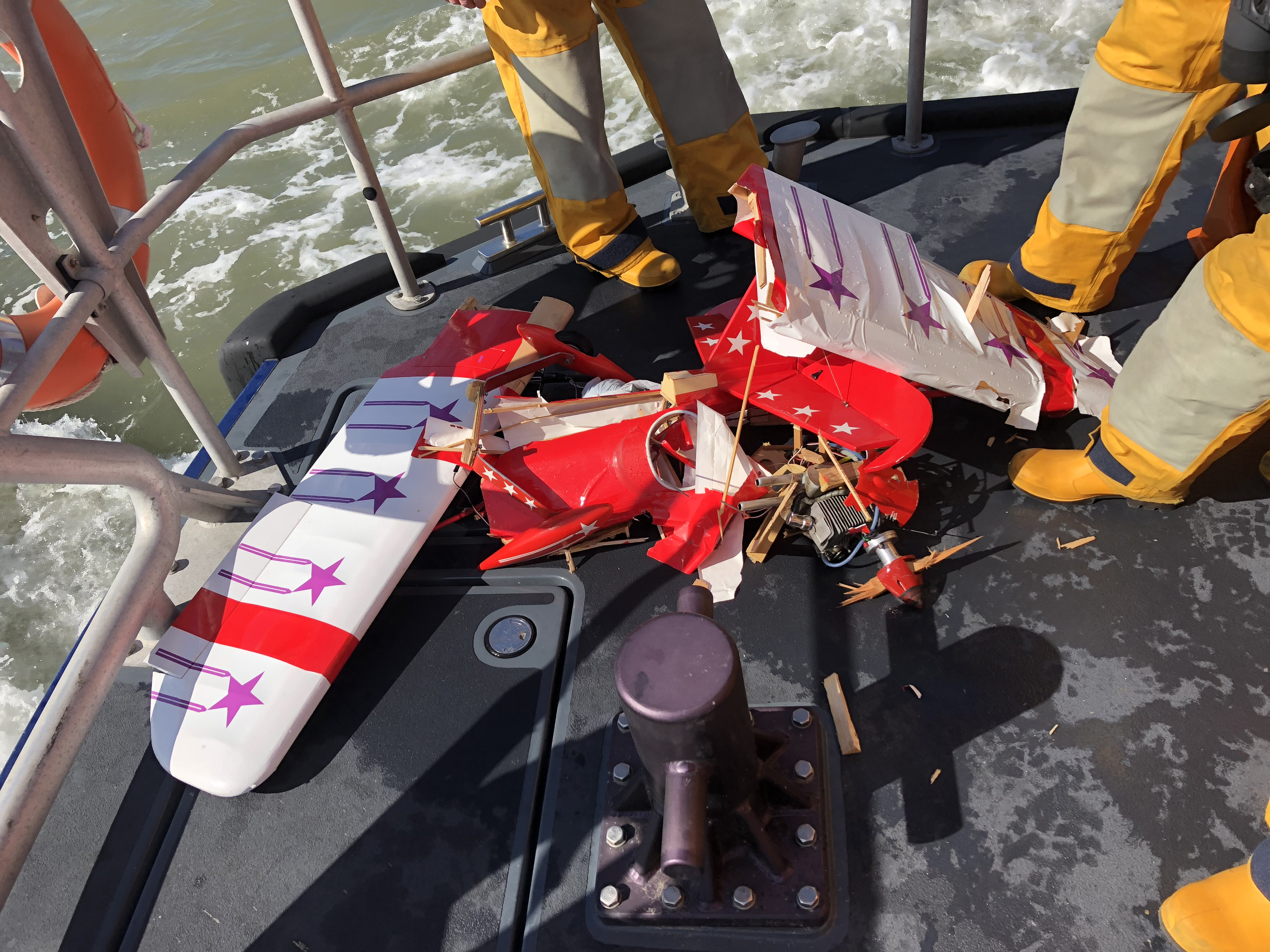 The model aircraft picked up by Lowestoft RNLI lifeboat crew