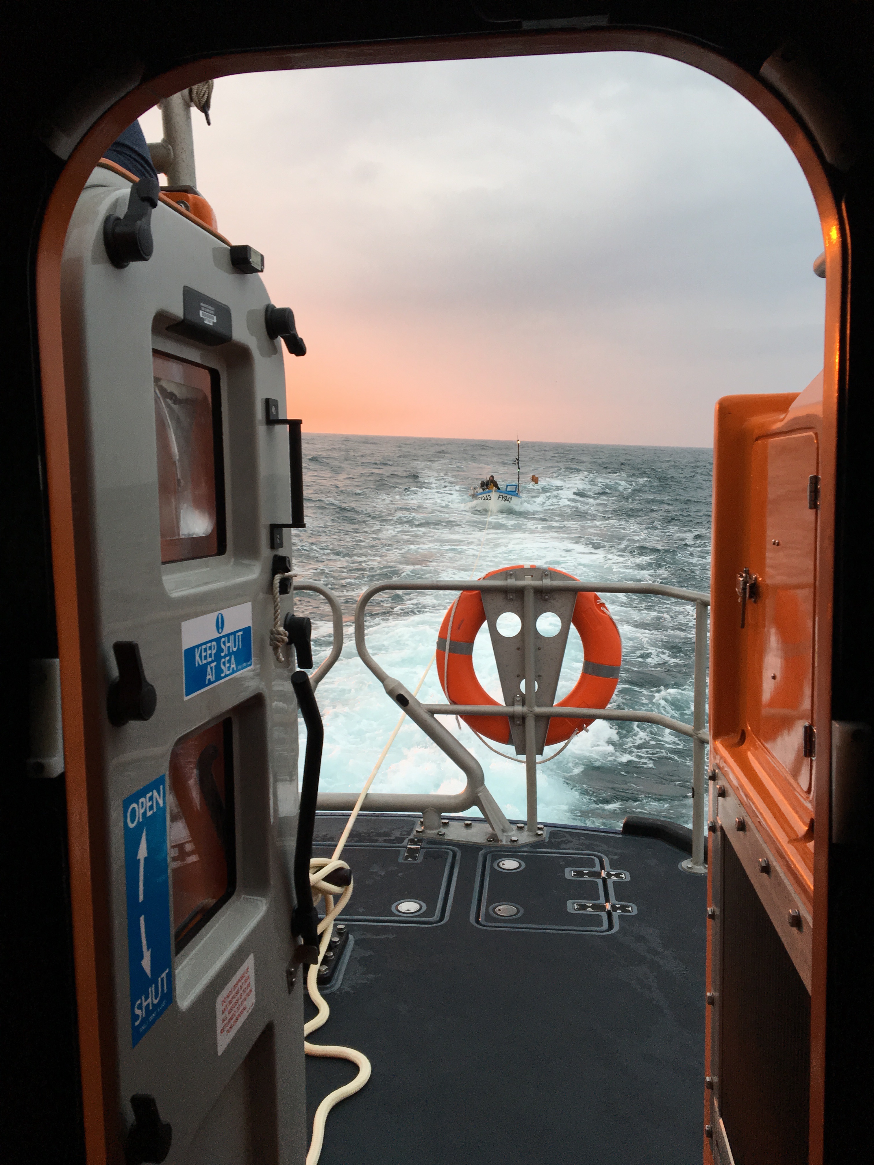 Fishing boat from back of Lifeboat
