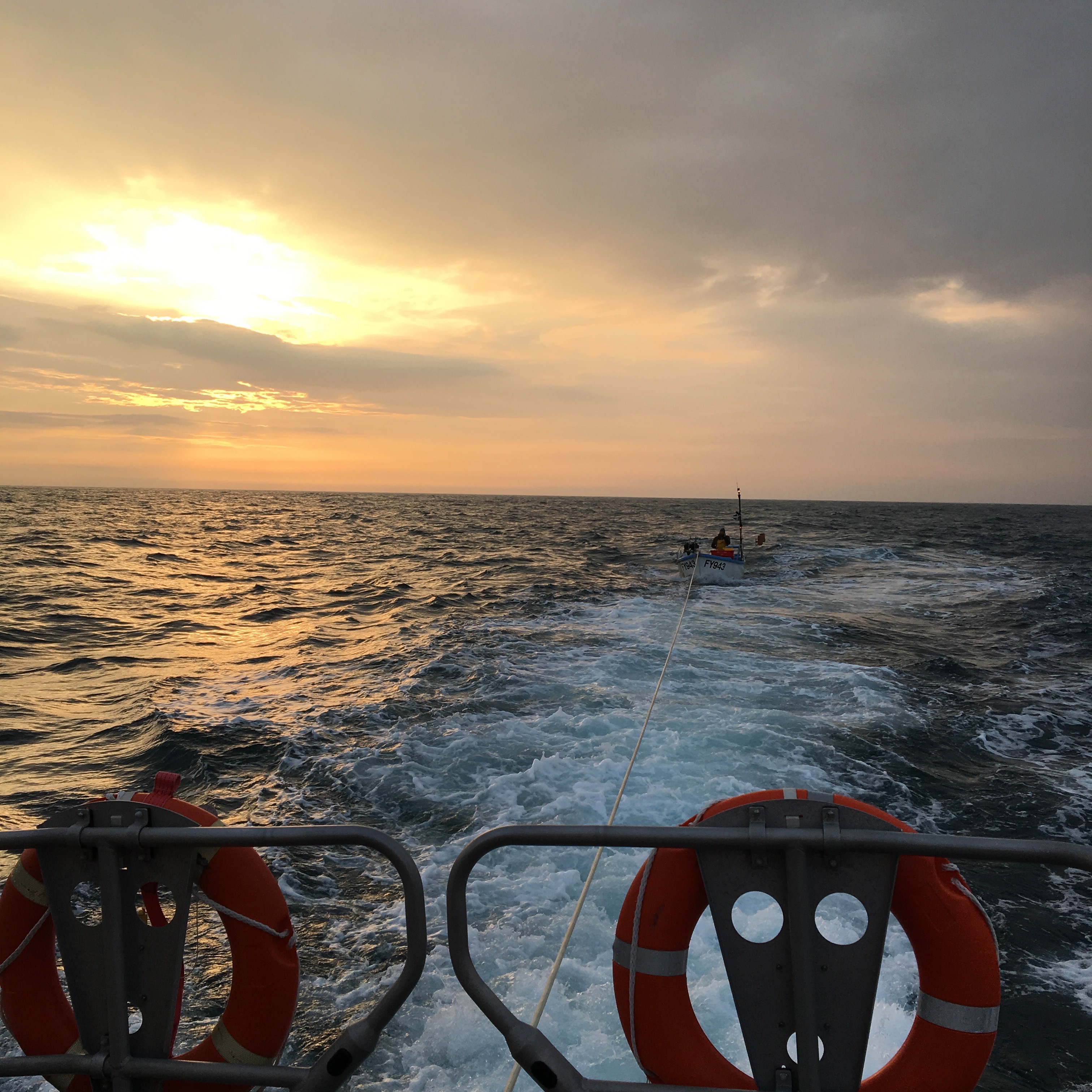 Fishing boat out to sea