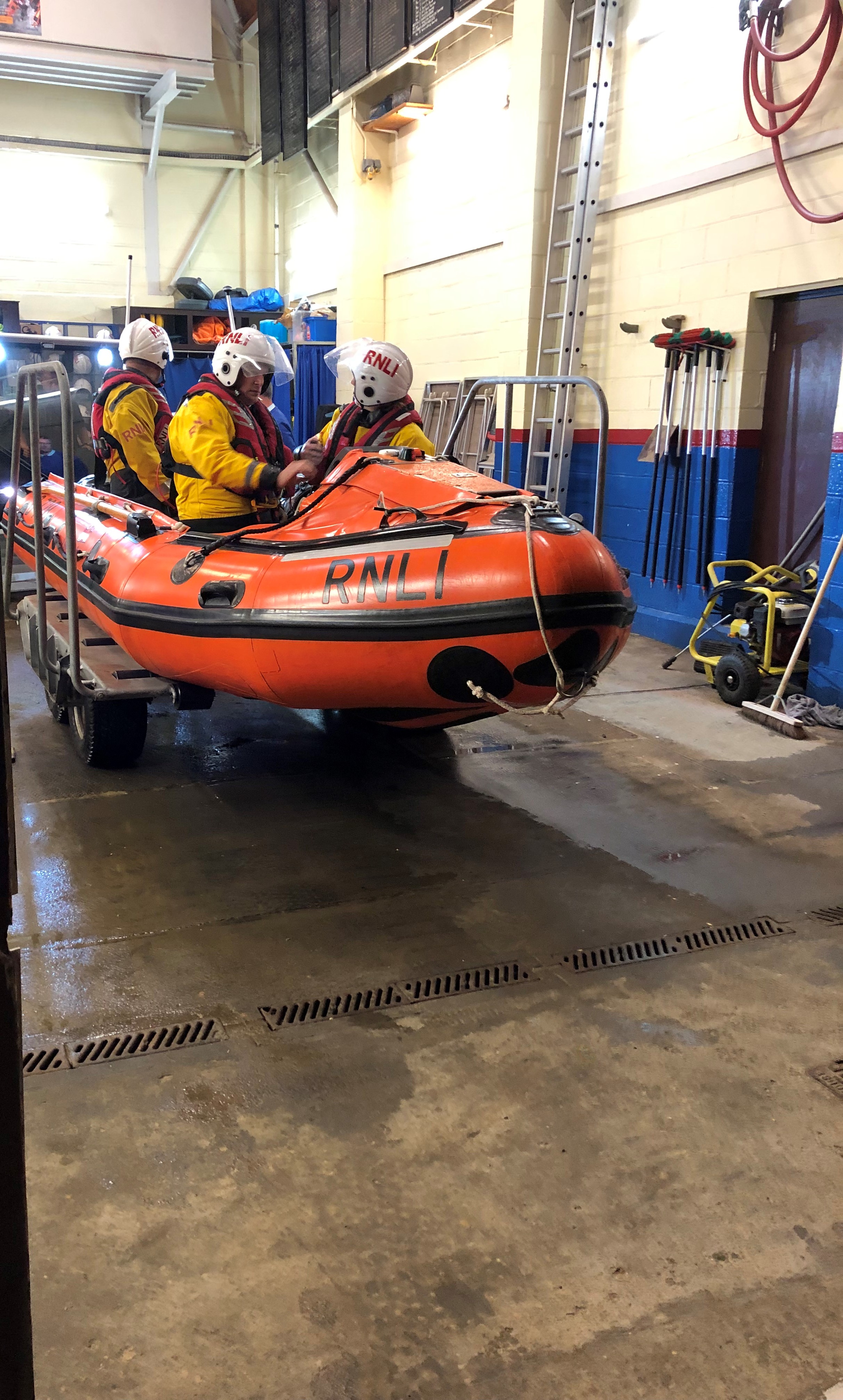 Filey ILB leaving the boathouse on service 24 April 2019