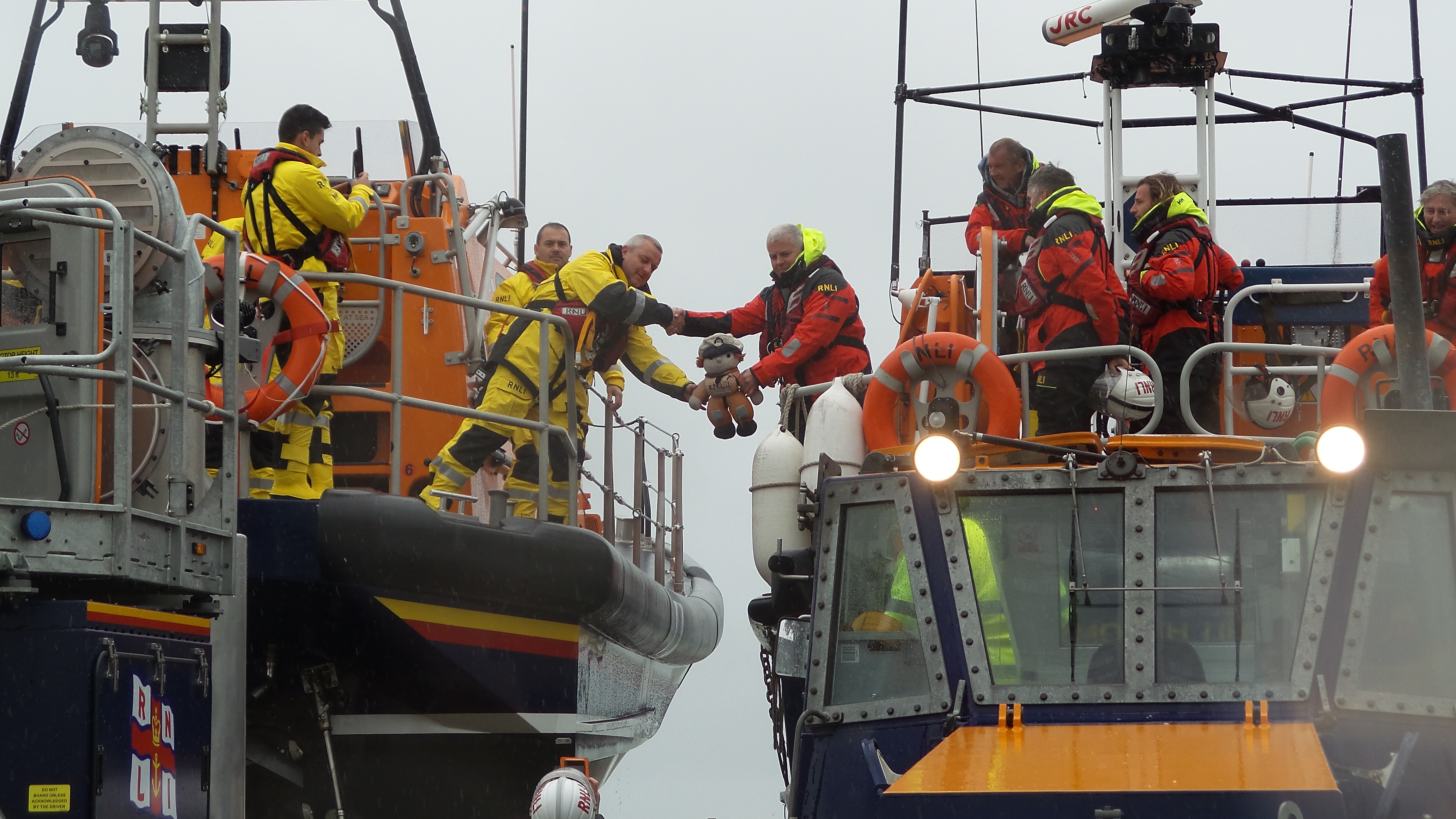 Passing of the lifeboat mascot
