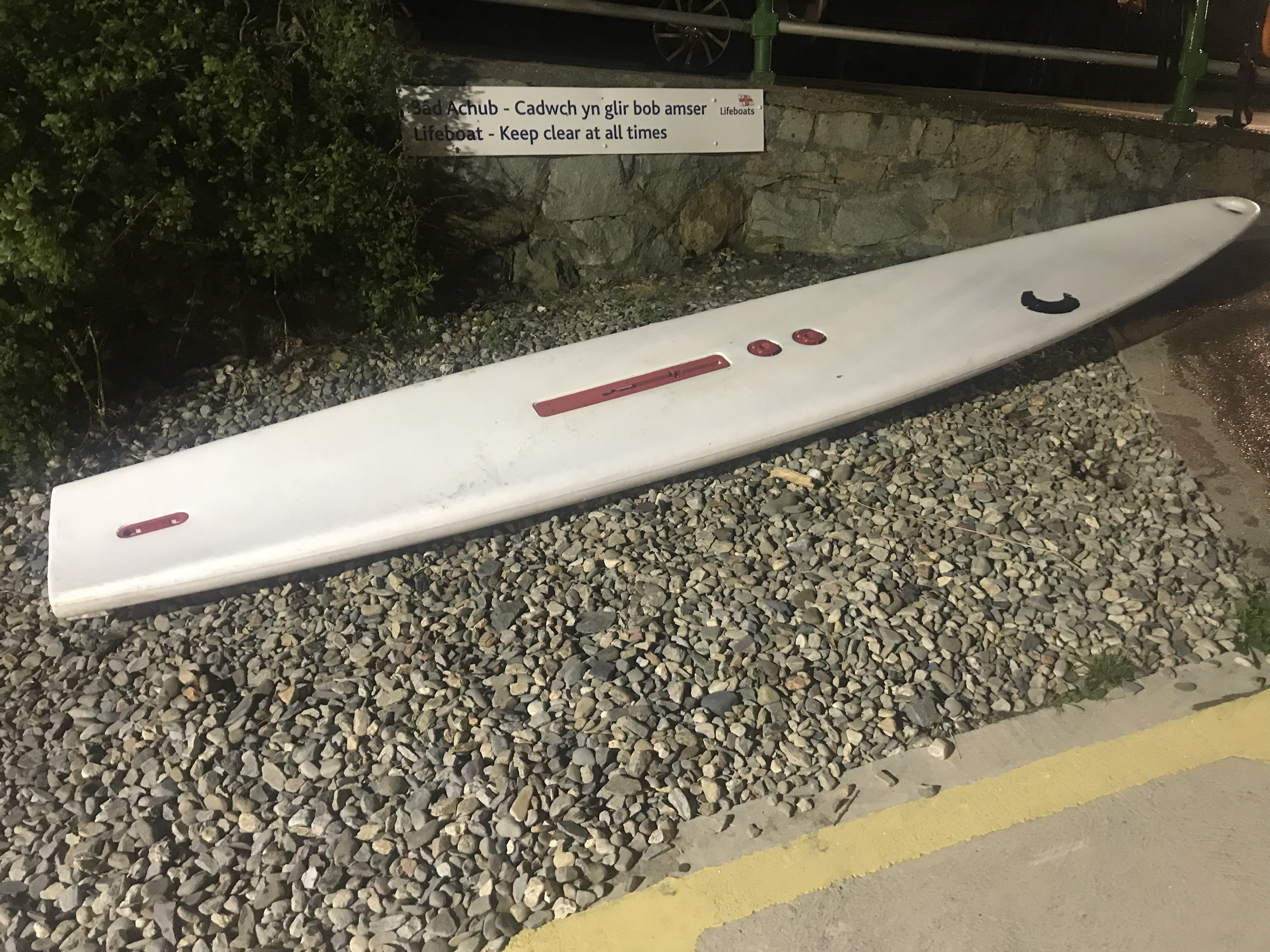 The recovered wind surfboard 