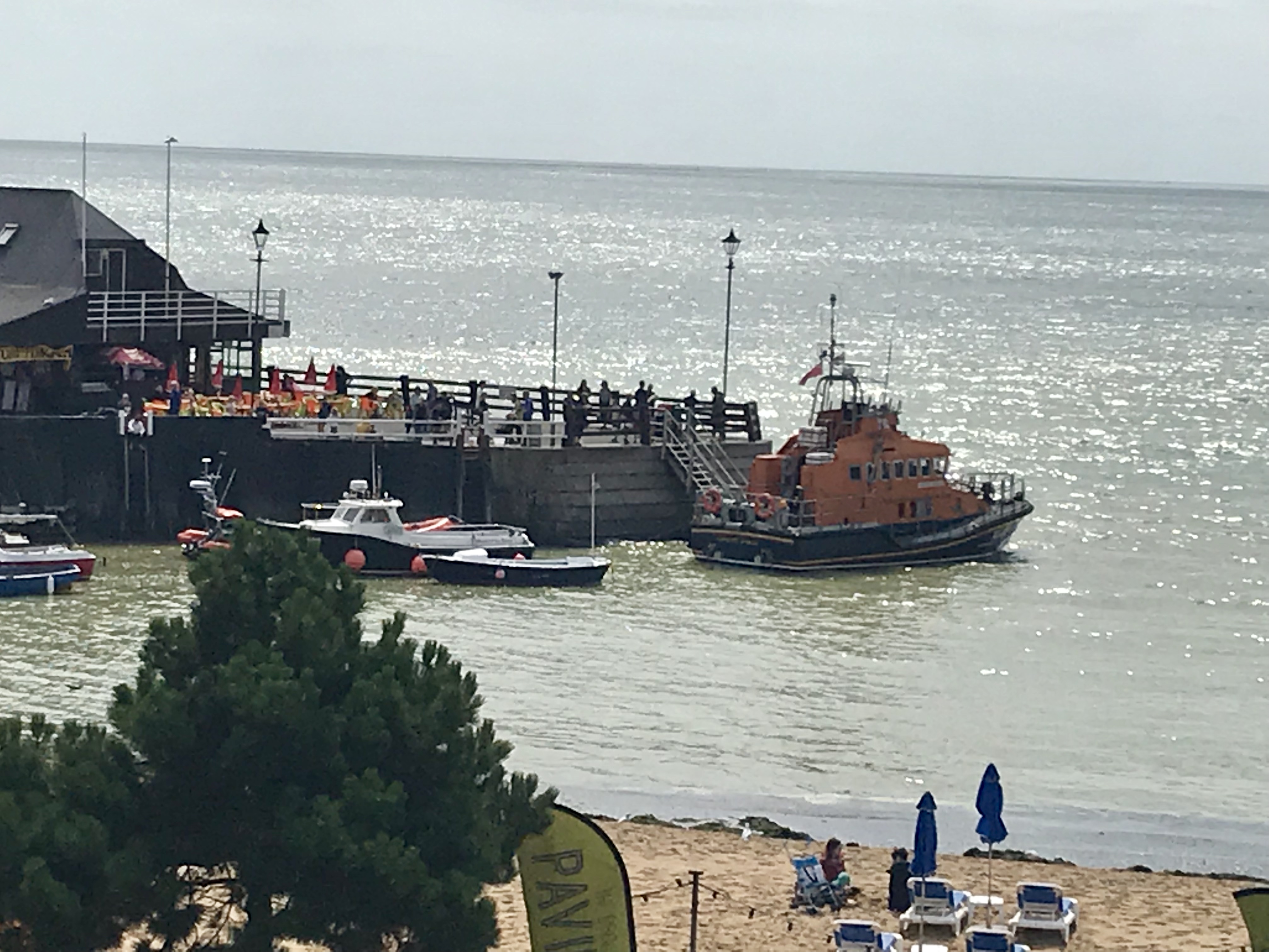 image of the all-weather lifeboat moored up