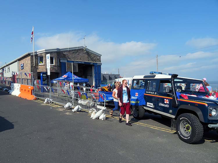 Landrover and Inshore Lifeboat on display
