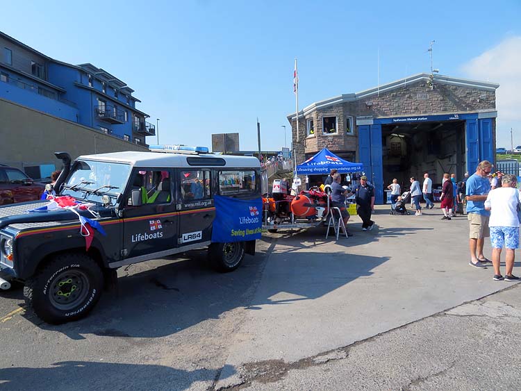 Landrover and Inshore Lifeboat on display