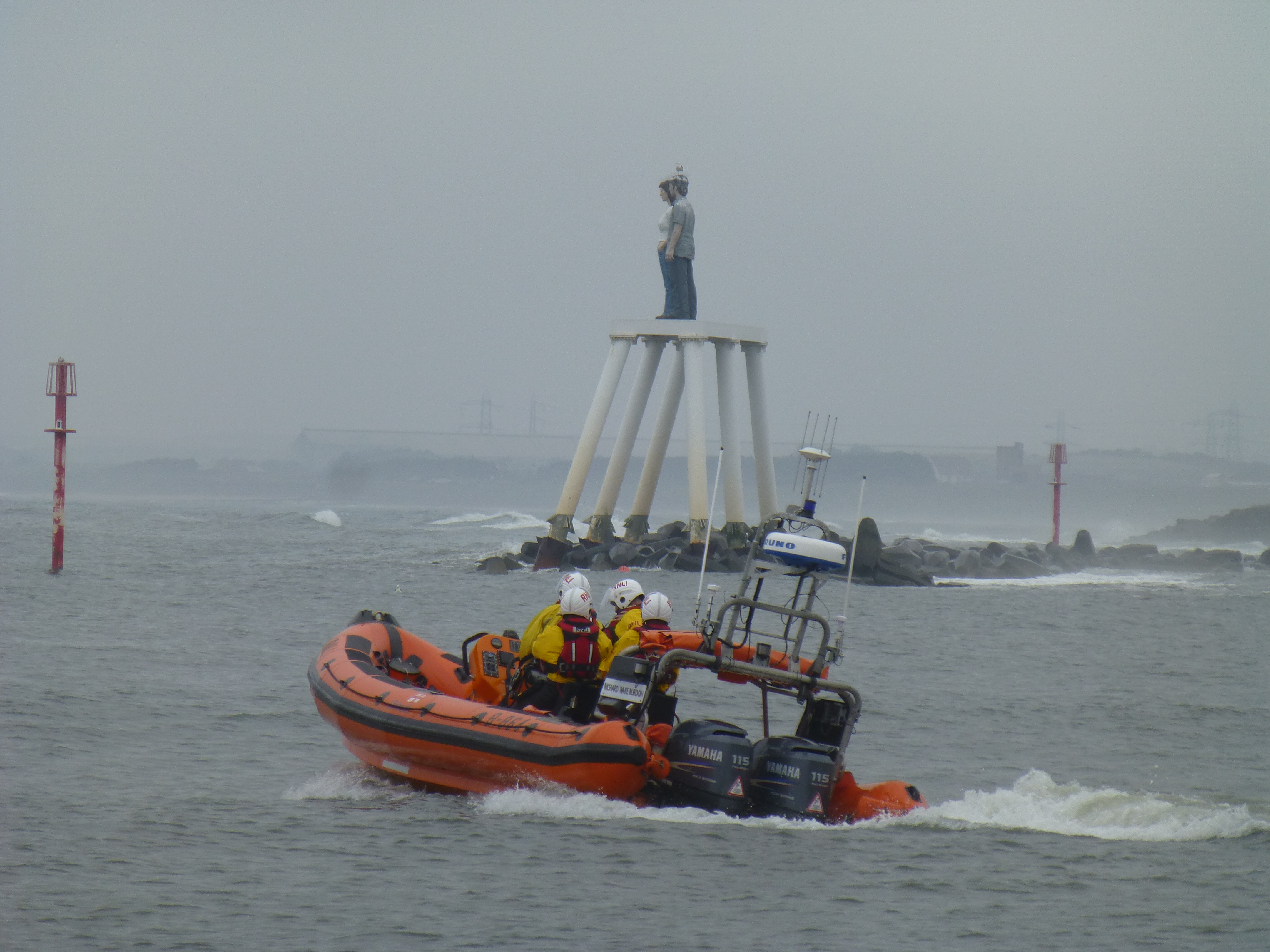Lifeboat at sea