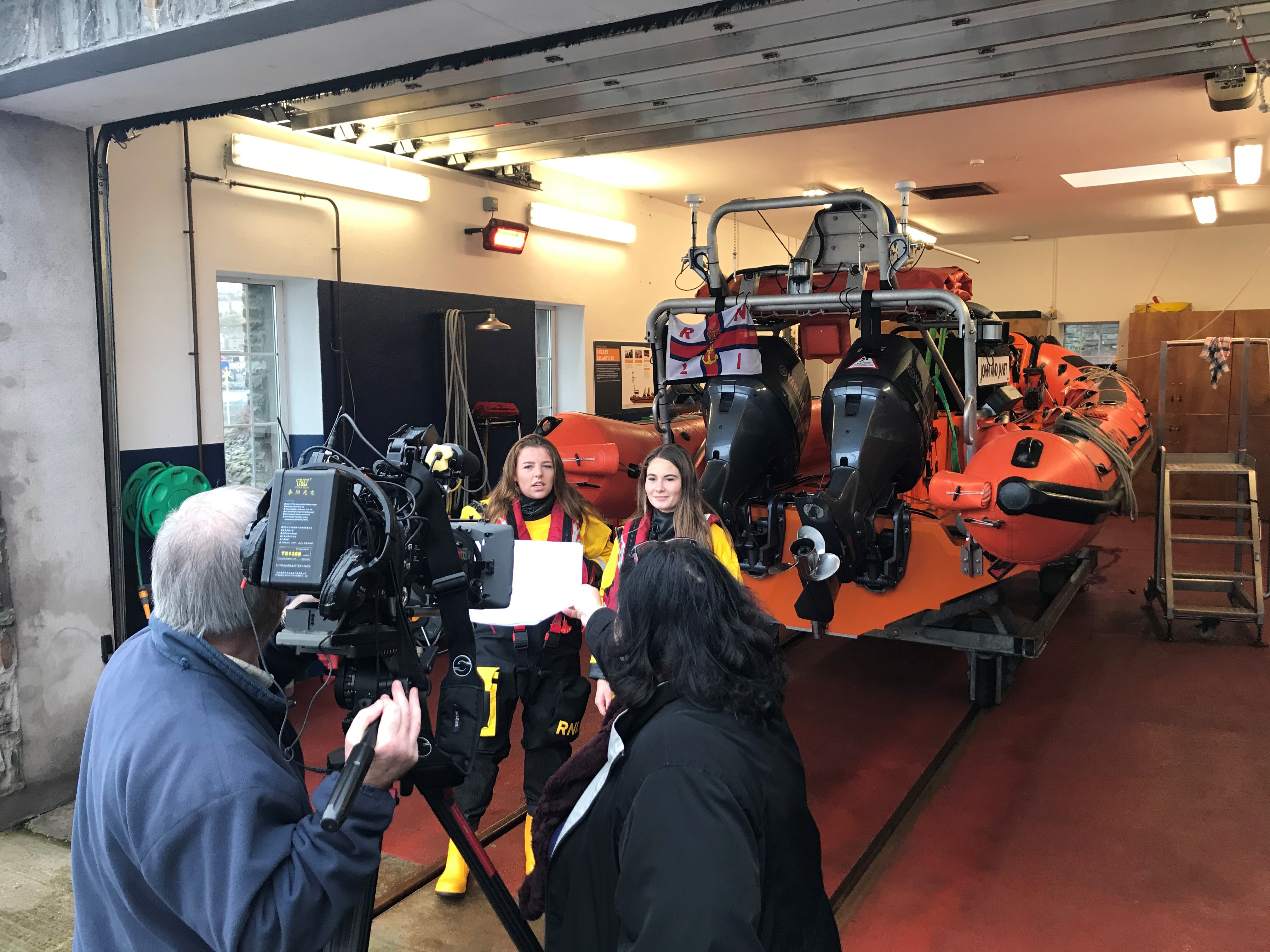 Crosshaven RNLI volunteers and best friends Molly and Caoimhe
