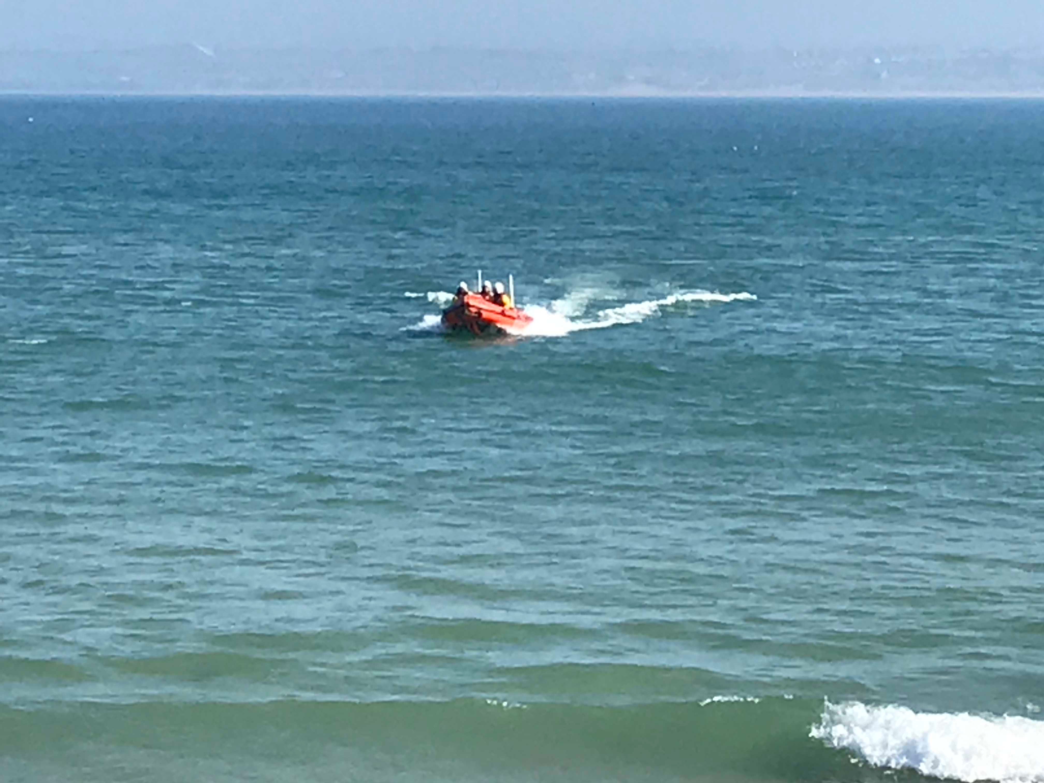 The lifeboat in St Ives bay