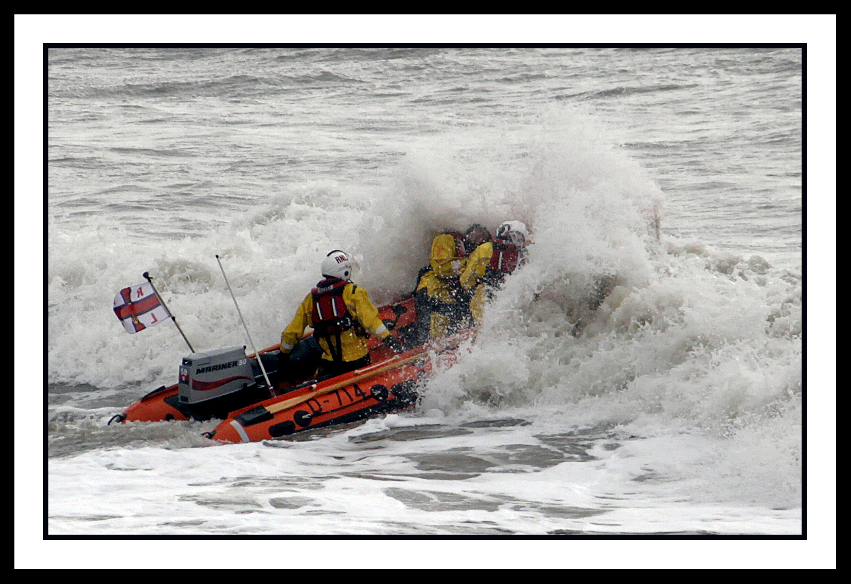 D Class punching through wave whilst on practice