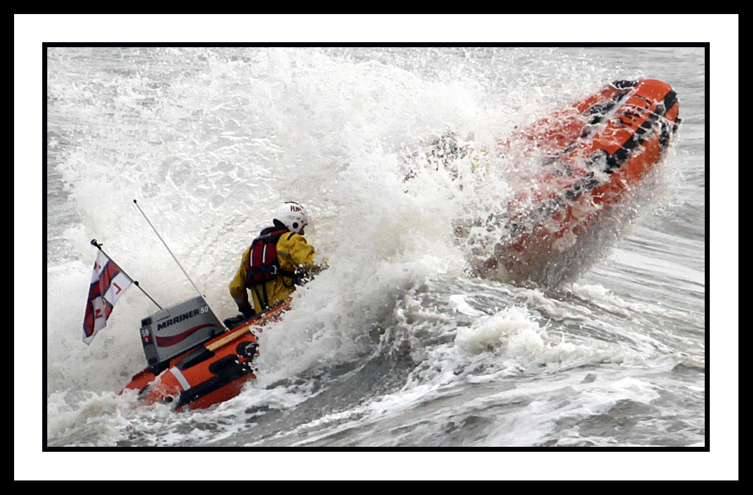 D Class punching through a breaking wave 