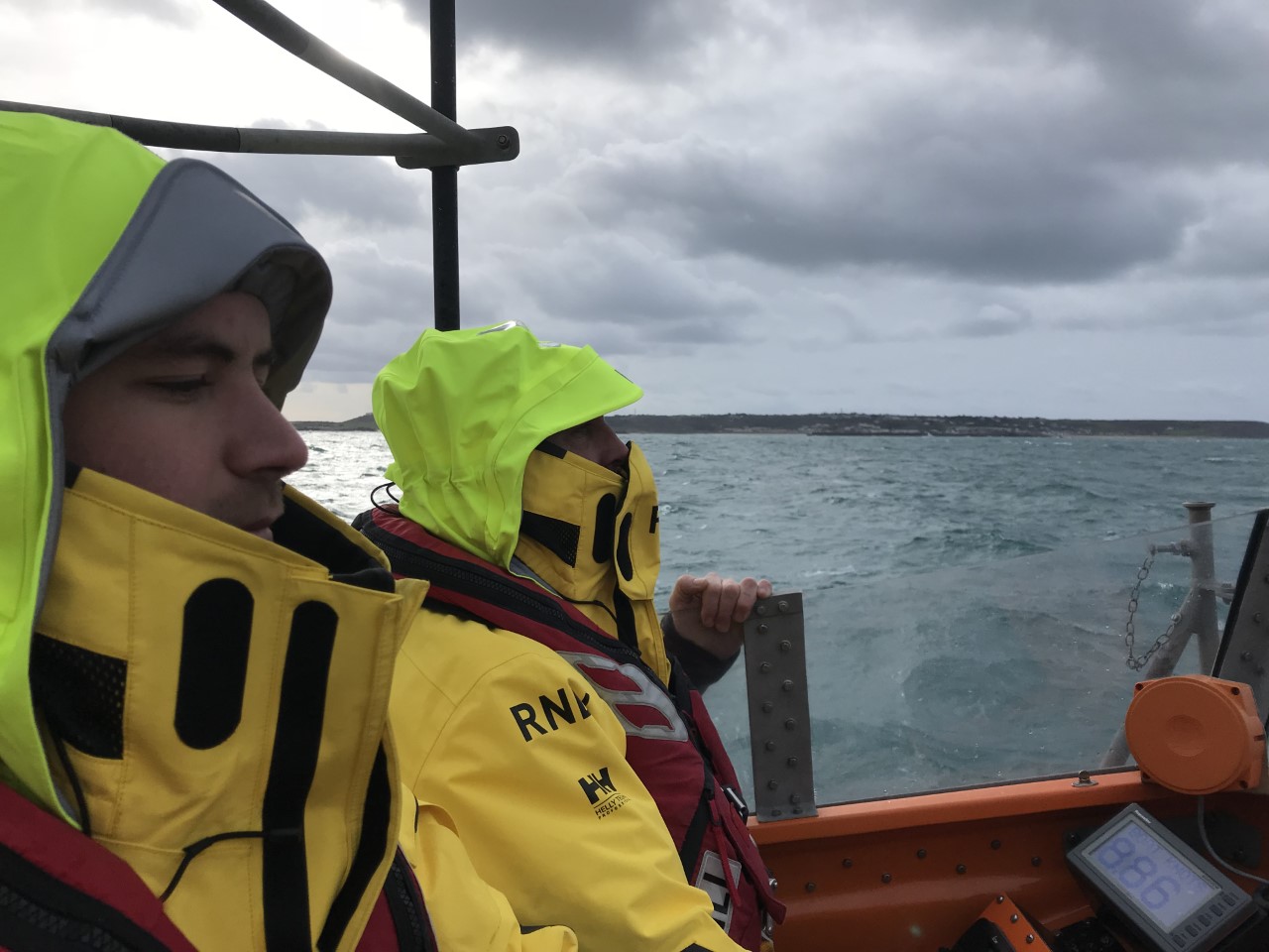 The Alderney lifeboat crew pictured taking part in the search