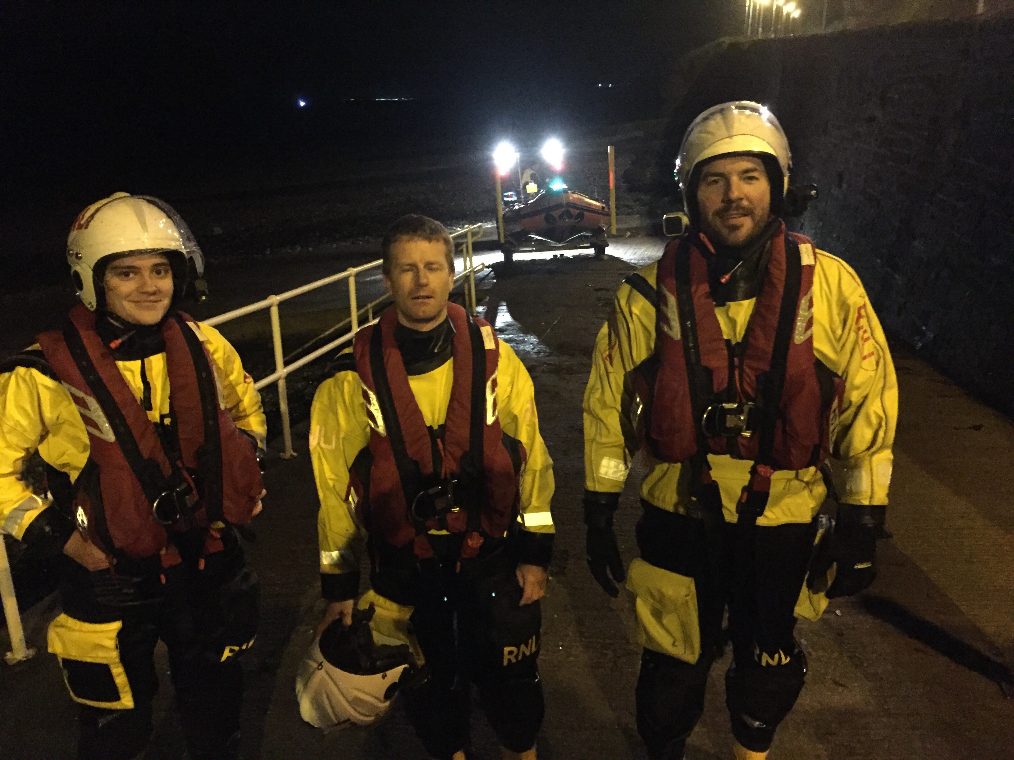Penarth lifeboat crew return from evening shout