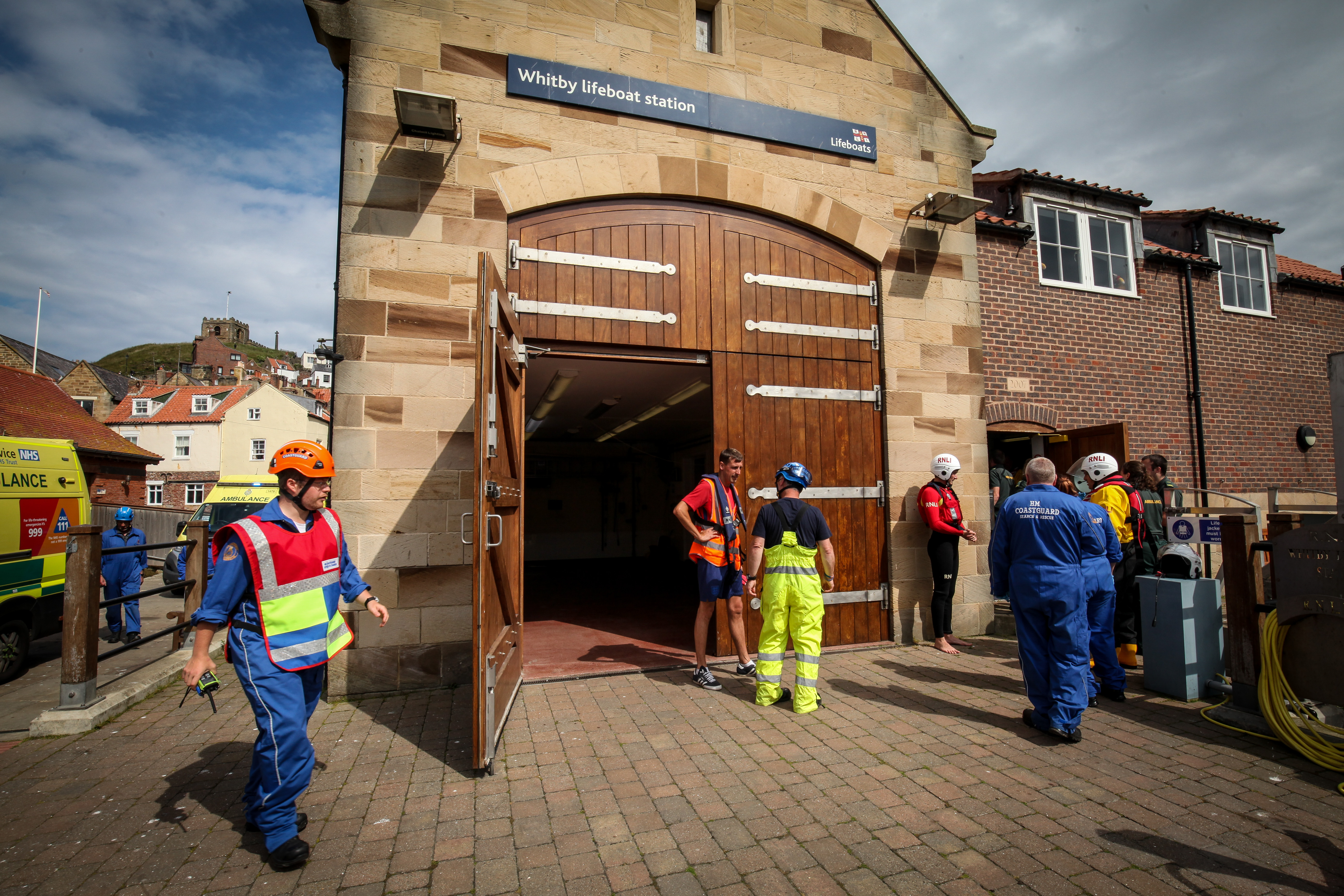 Whitby RNLI work alongside the local coastguard and paramedics to treat the casualties.