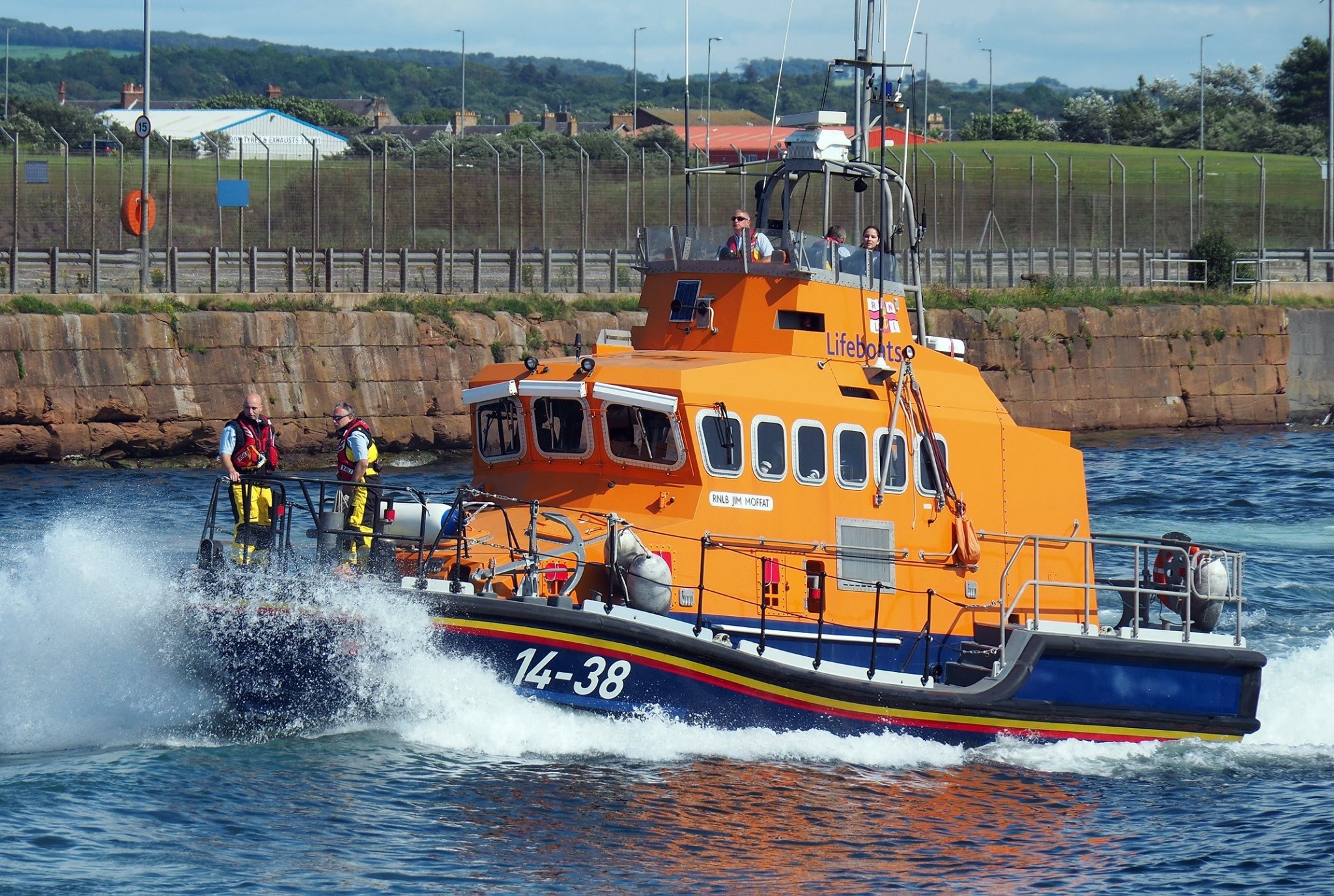 Troon all-weather lifeboat during the Open Day man overboard display