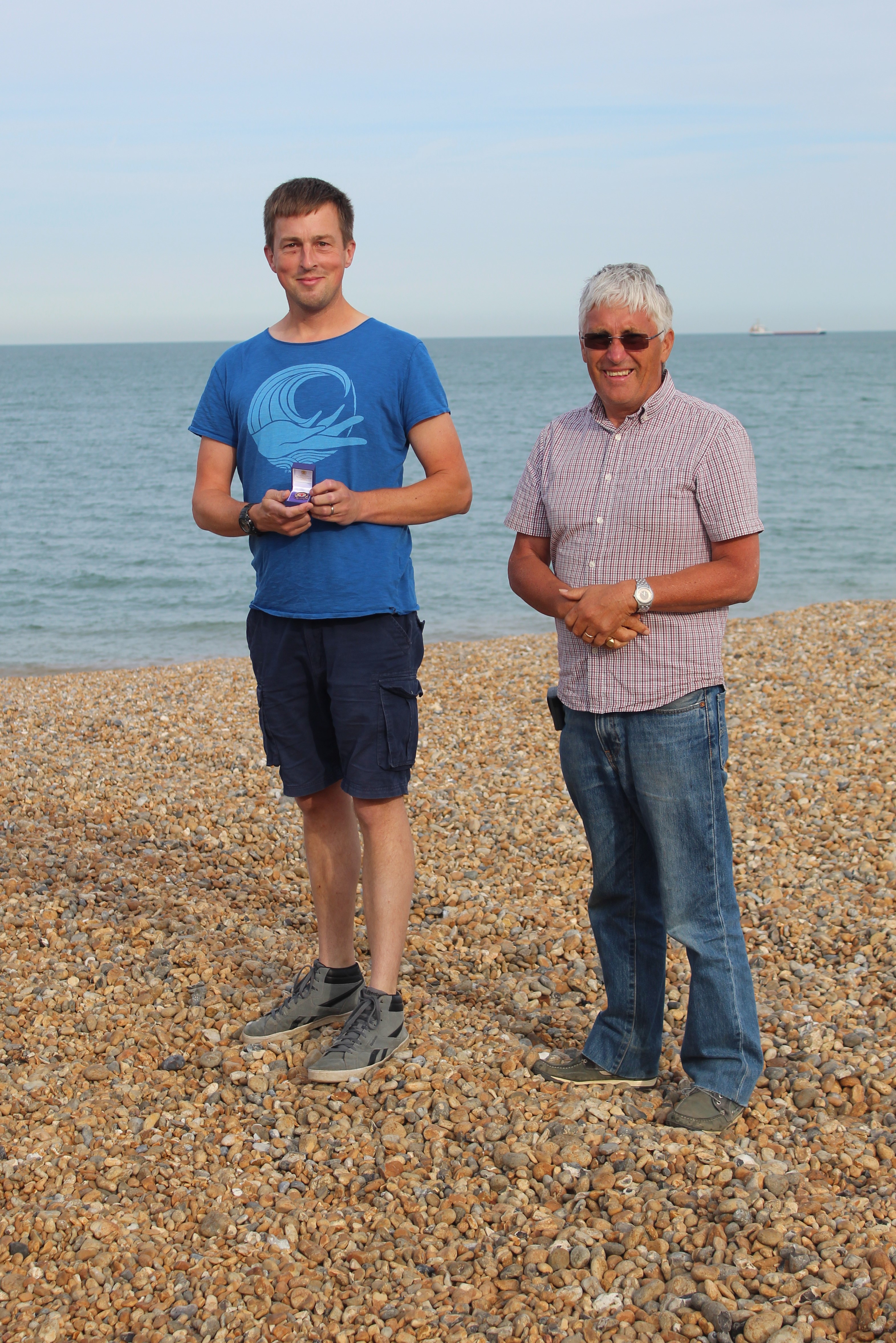 Walmer volunteer Andrew Murray with Operations Manager Denis Brophy.