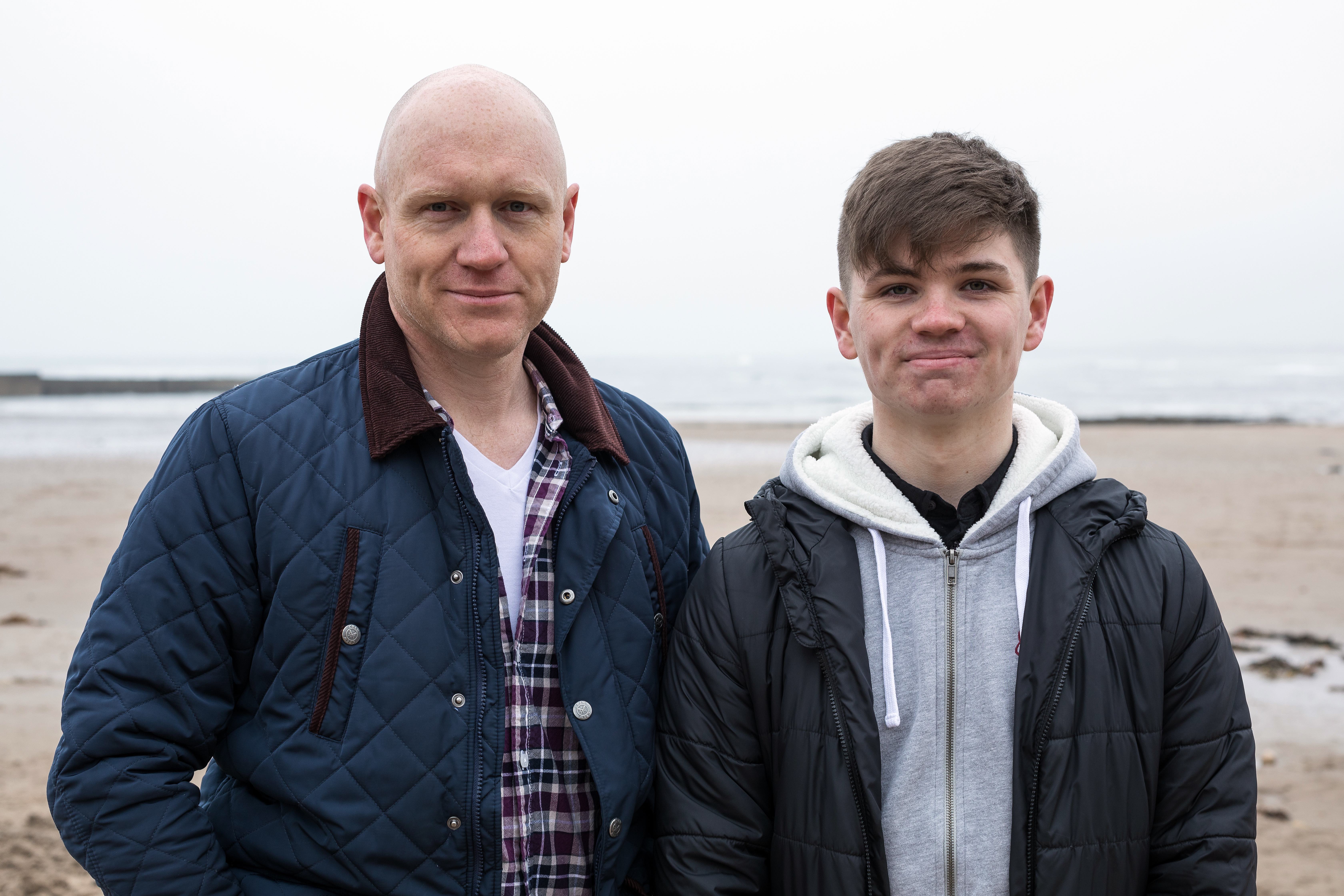 Evan and his father Simon