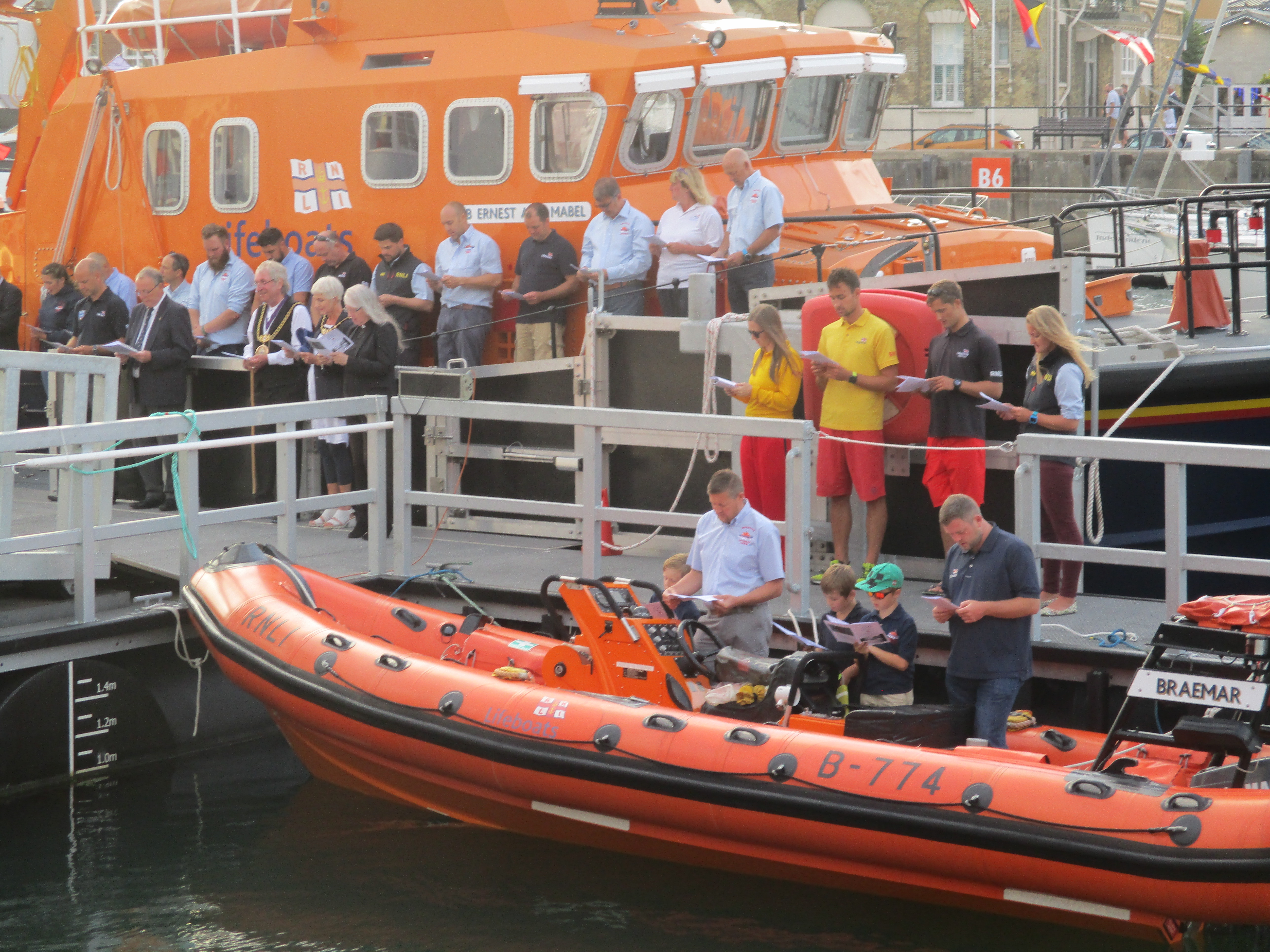 The lifeboat crews at the blessing