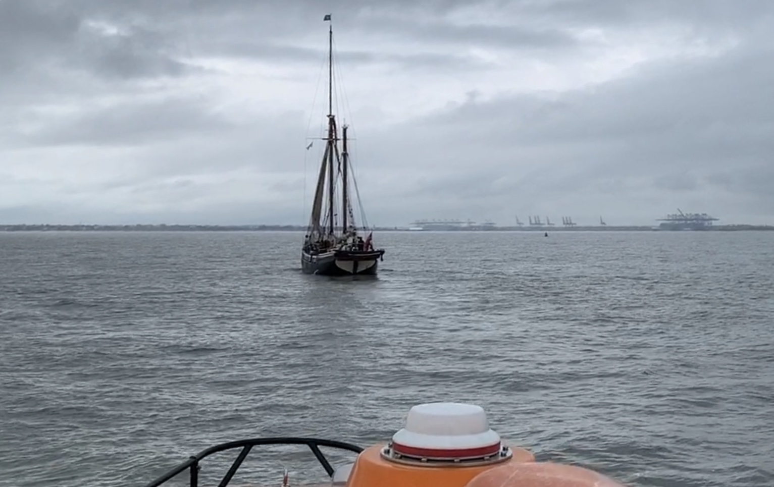 Approaching sail training vessel who had issued a Pan Pan for a medical emergency.