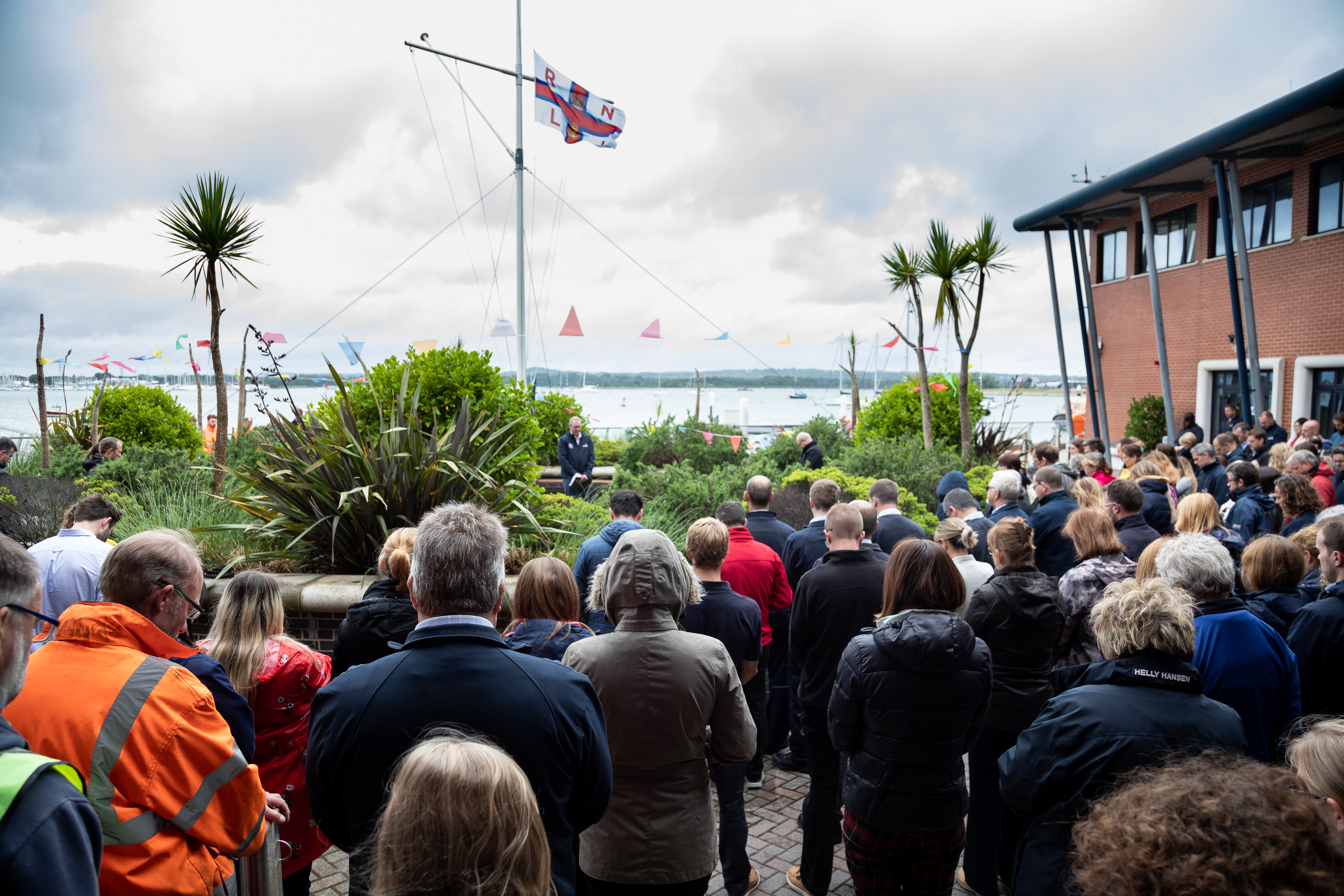 One minute's silence at RNLI Support Centre in Poole 
