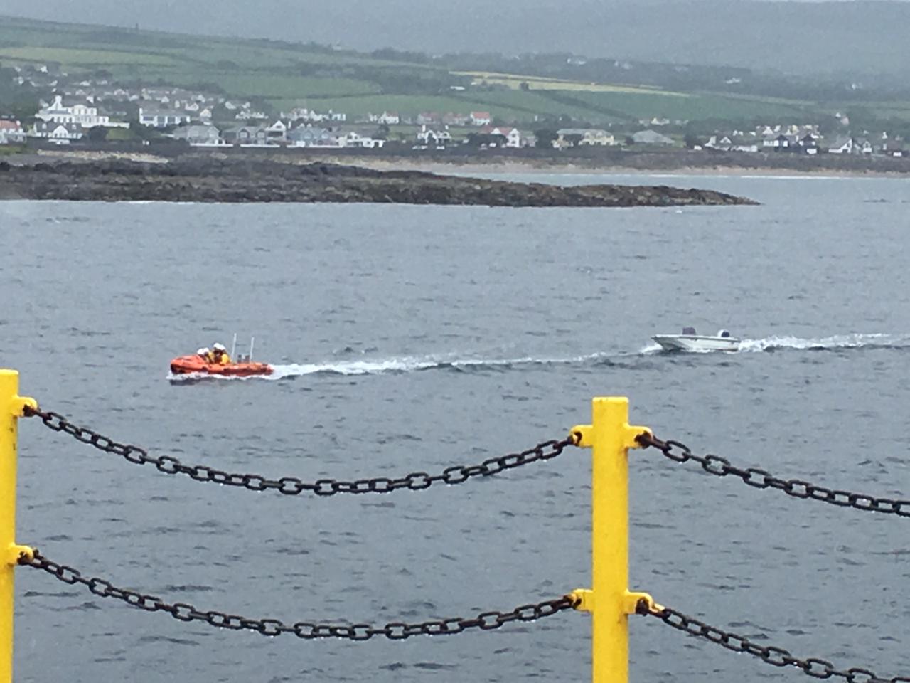Port St Mary tow speedboat to safety