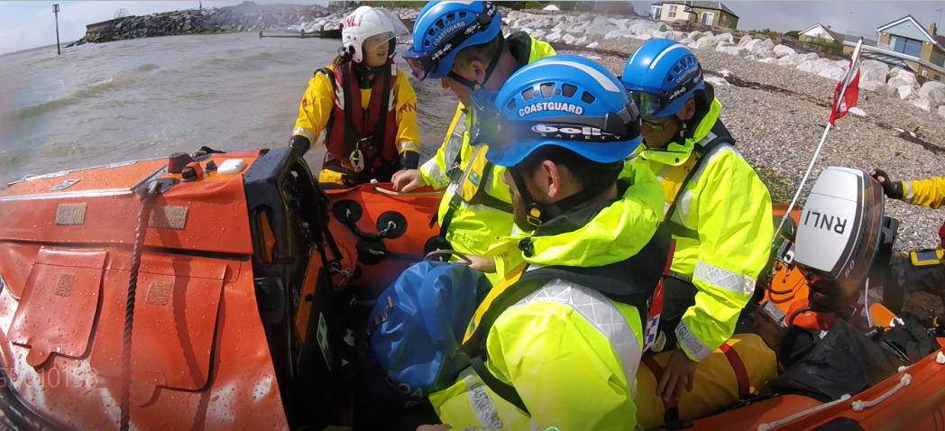 Walmer crew with mobile coastal team