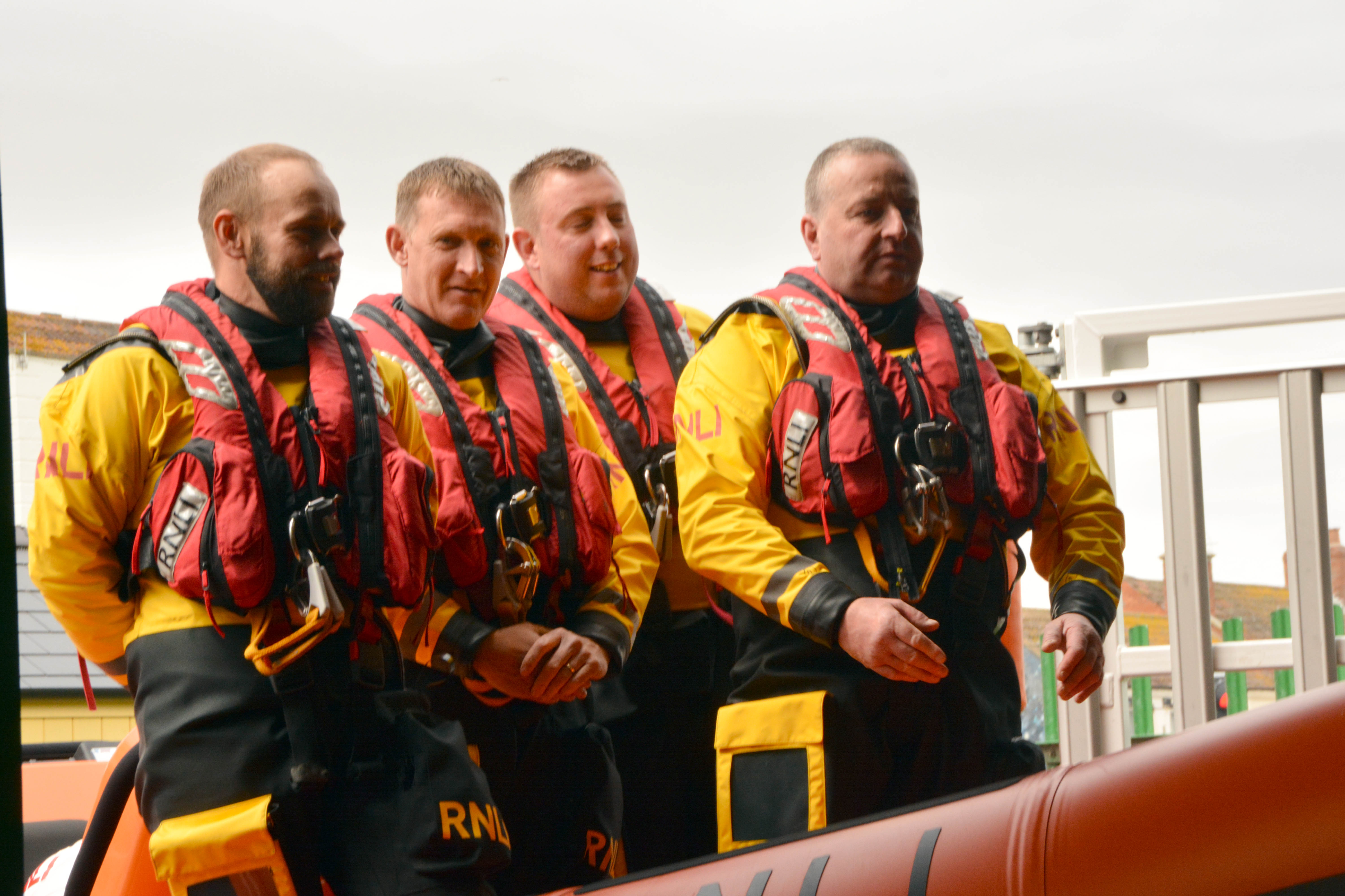 During the dedication ceremony the chosen lifeboat crew for the event