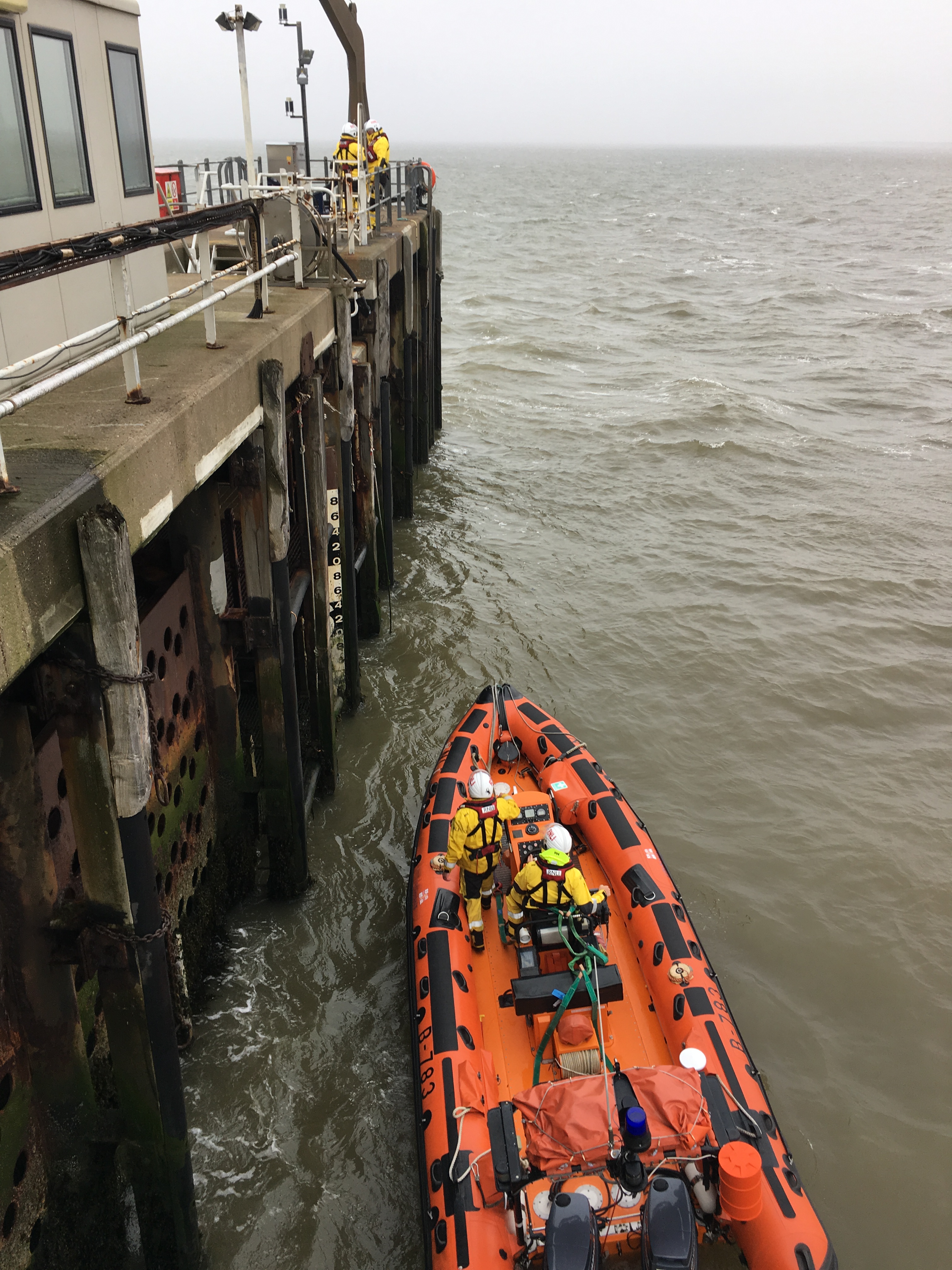 The Boarding Boat about to be recovered 
