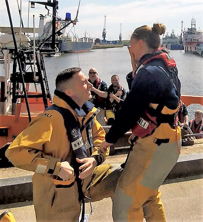 Kirsty's boyfriend Sam proposes during a weekend training exercise