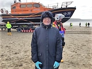 RNLI enthusiast Amy Savage travelled all the way from Portsmouth