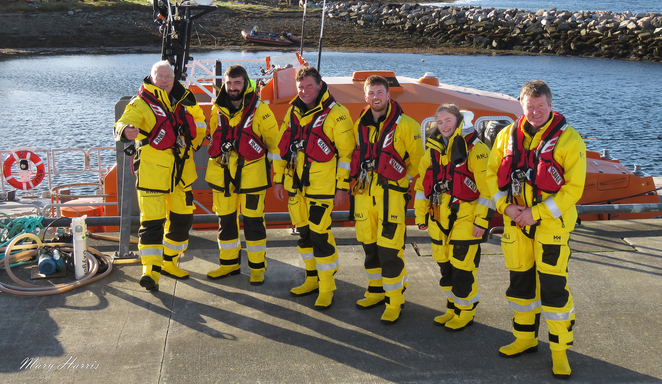 L-R Colin Batas, Sam Andrews, Steve Rhodes, Jack Kirkpatrick, Stella Kirkpatrick, Kevin Kirkpatrick.