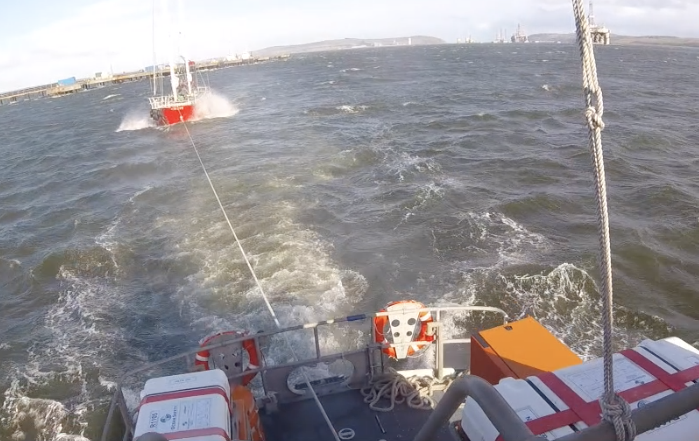 Invergordon Lifeboat responding to call-out to yacht adrift