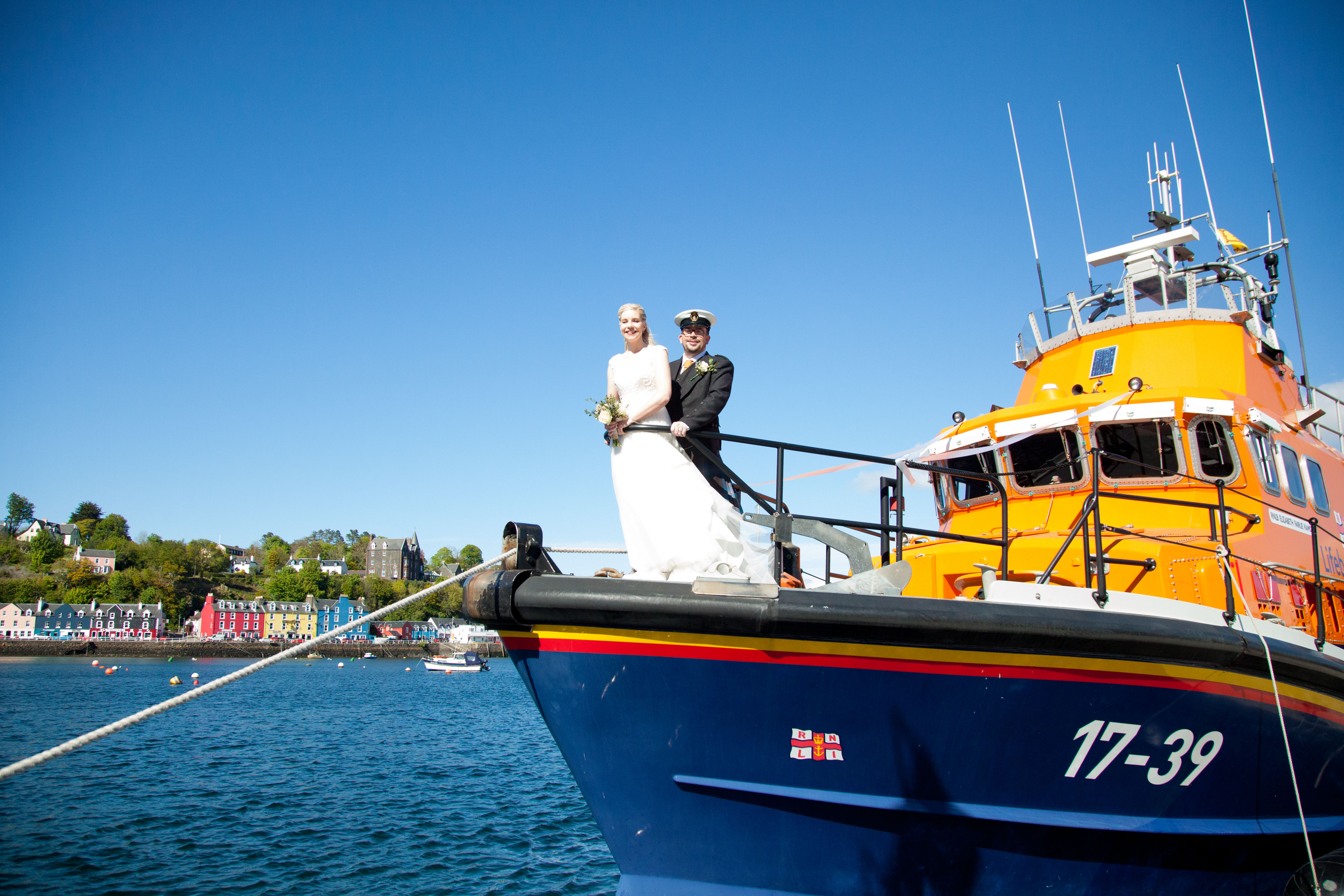 Coxswain David and Seonaid on Tobermory lifeboat 
