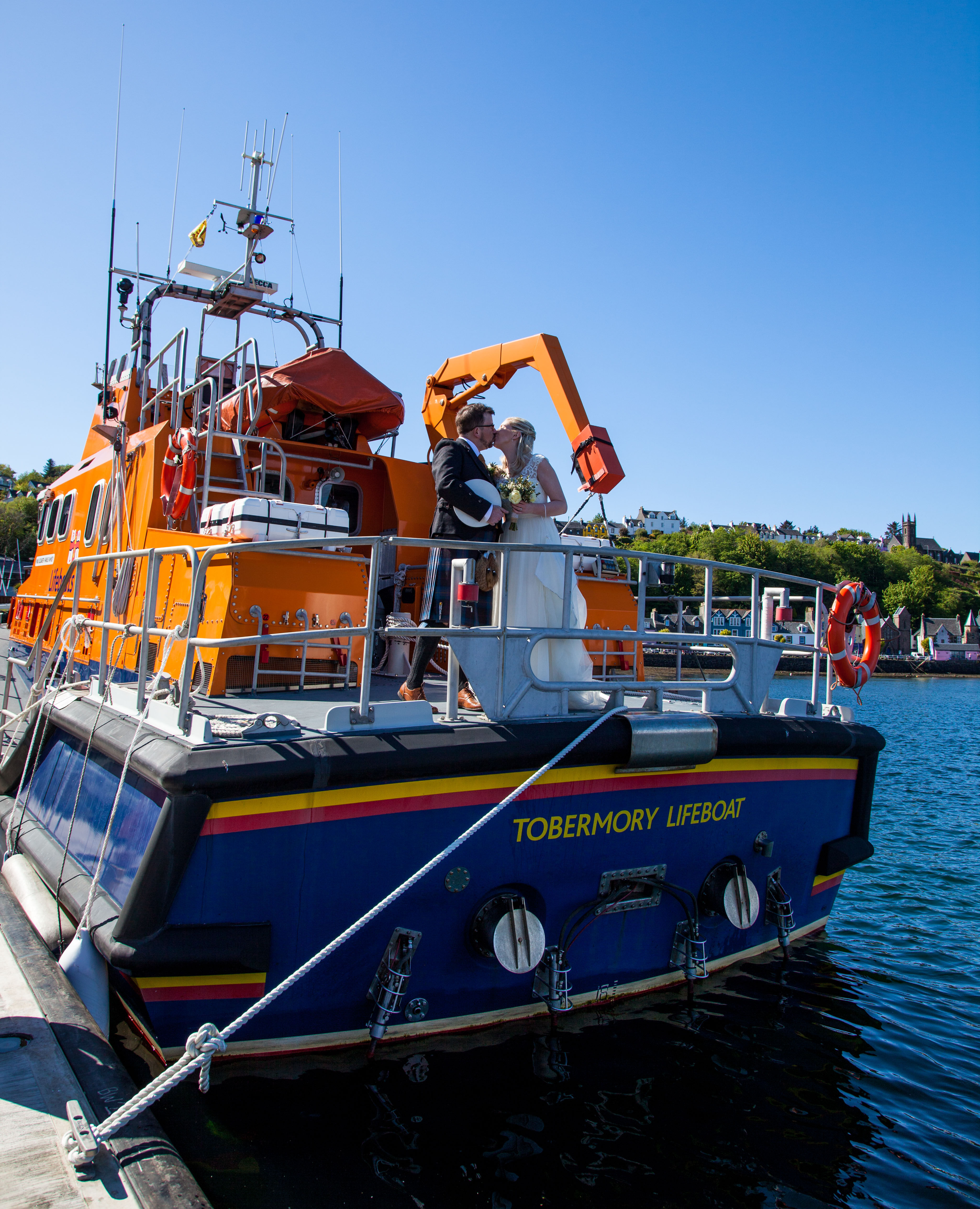 Coxswain David and Seonaid on Tobermory lifeboat 