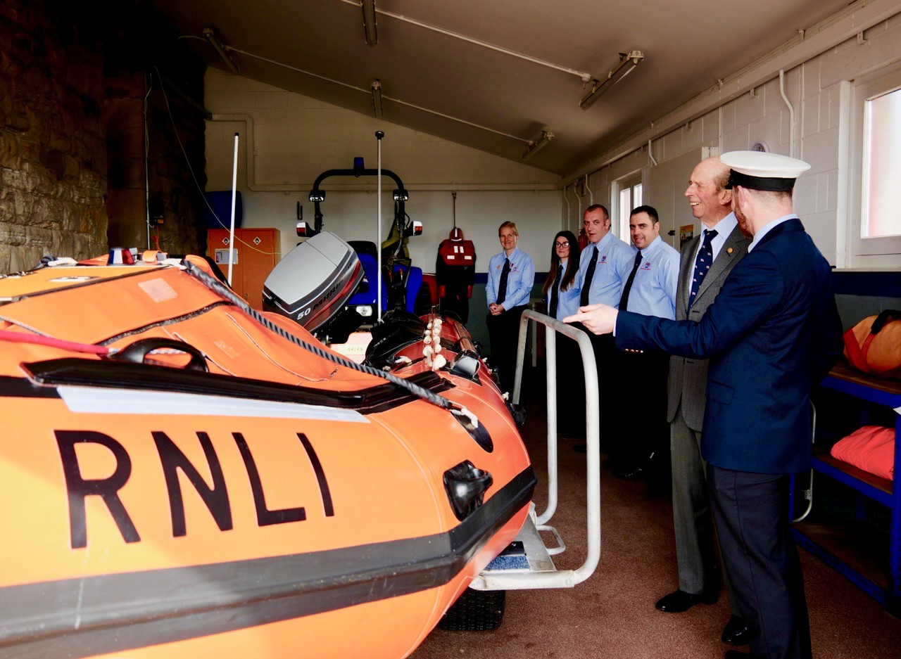 His Royal Highness meeting with volunteers at Anstruther Lifeboat Station