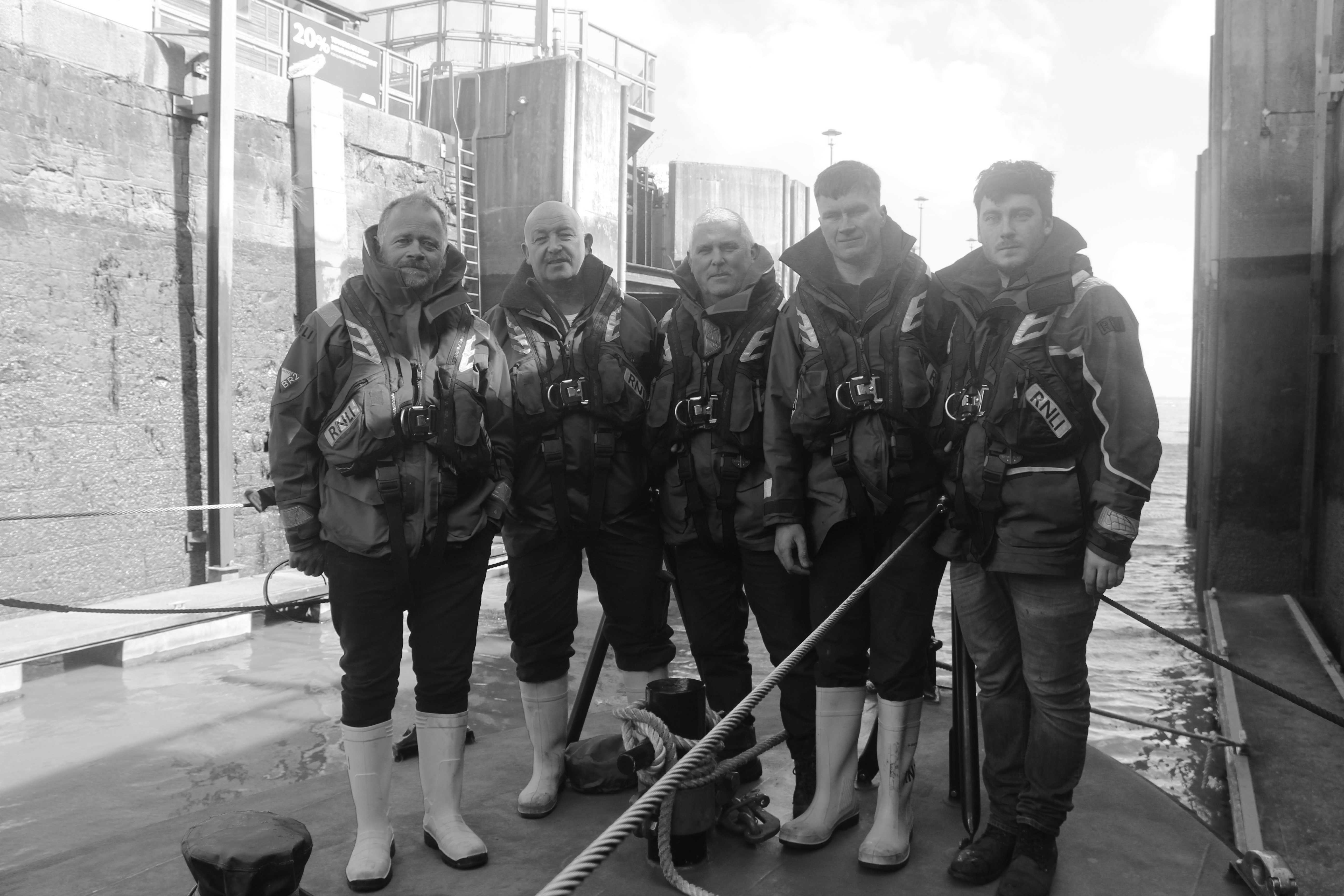 Wicklow crew inside Portishead Marina Lock