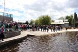 Guests admire new boat