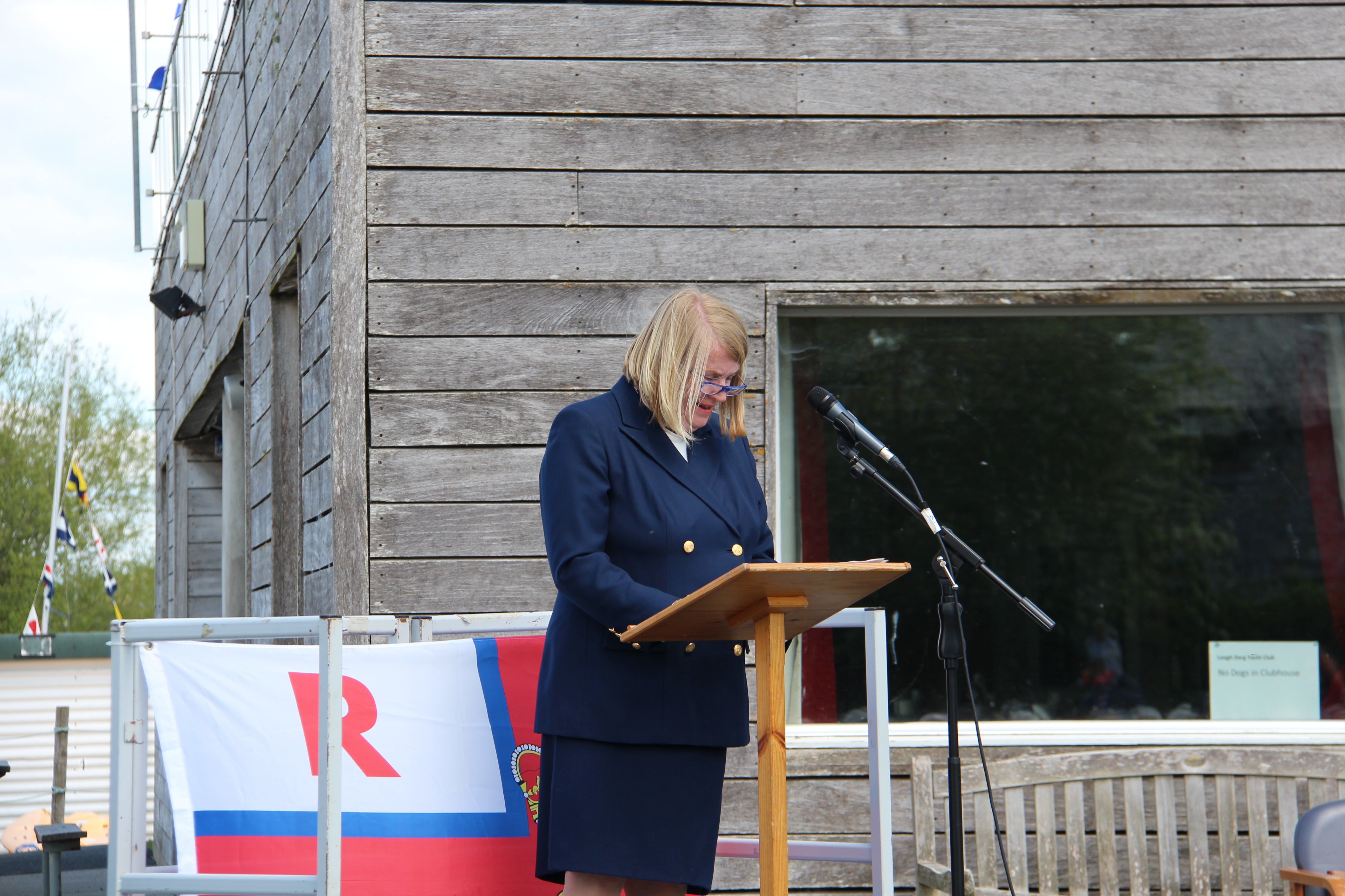 Lifeboat Fundraising Chair, Niamh McCutcheon opeing the ceremony