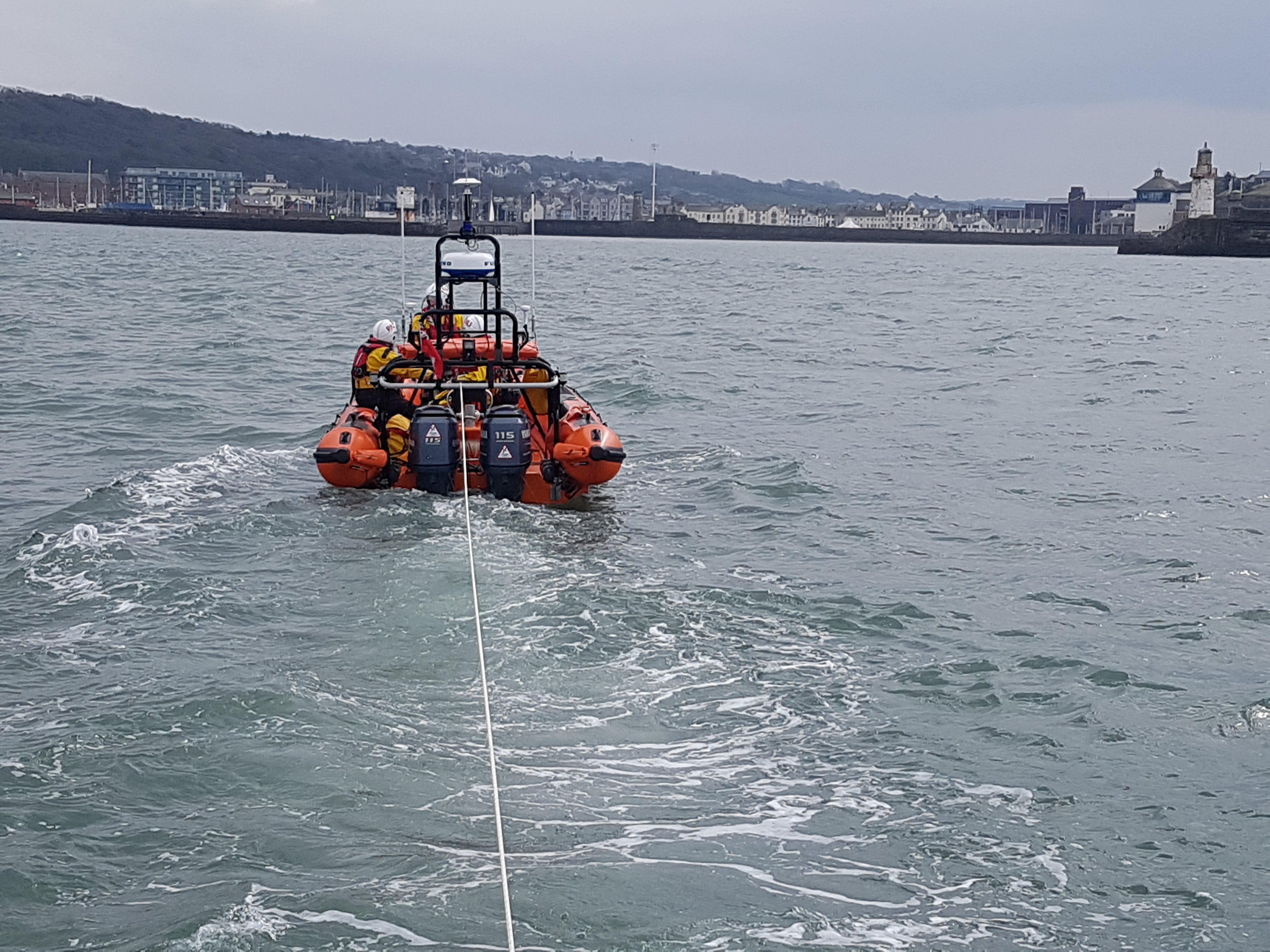 Library photo of St Bees lifeboat towing