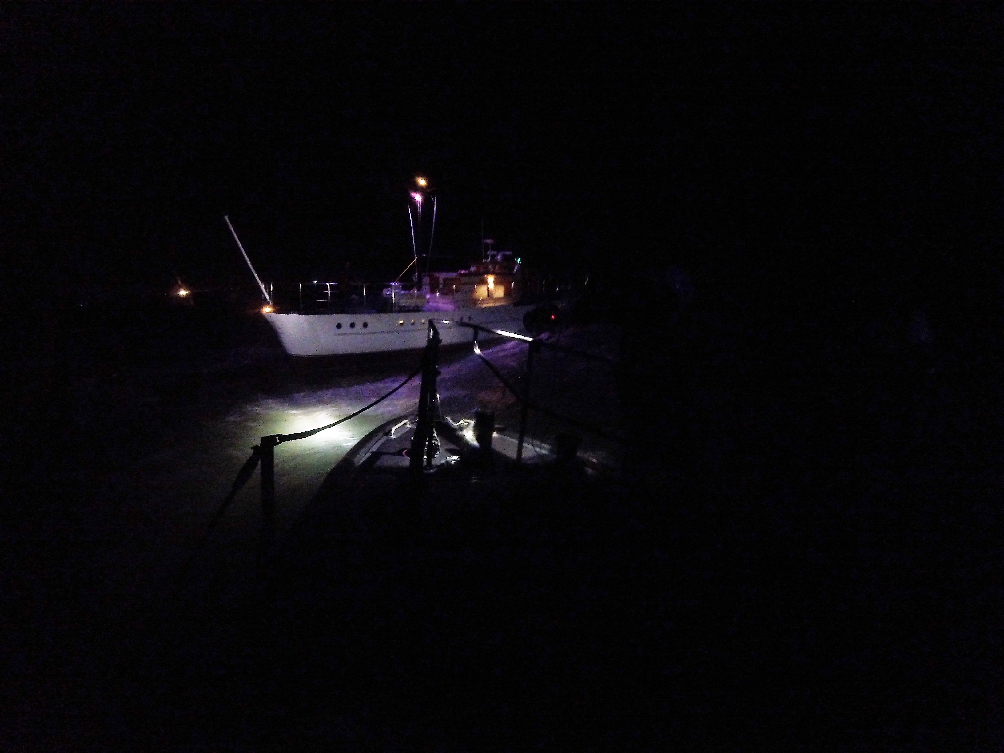 showing casualty vessel from lifeboat