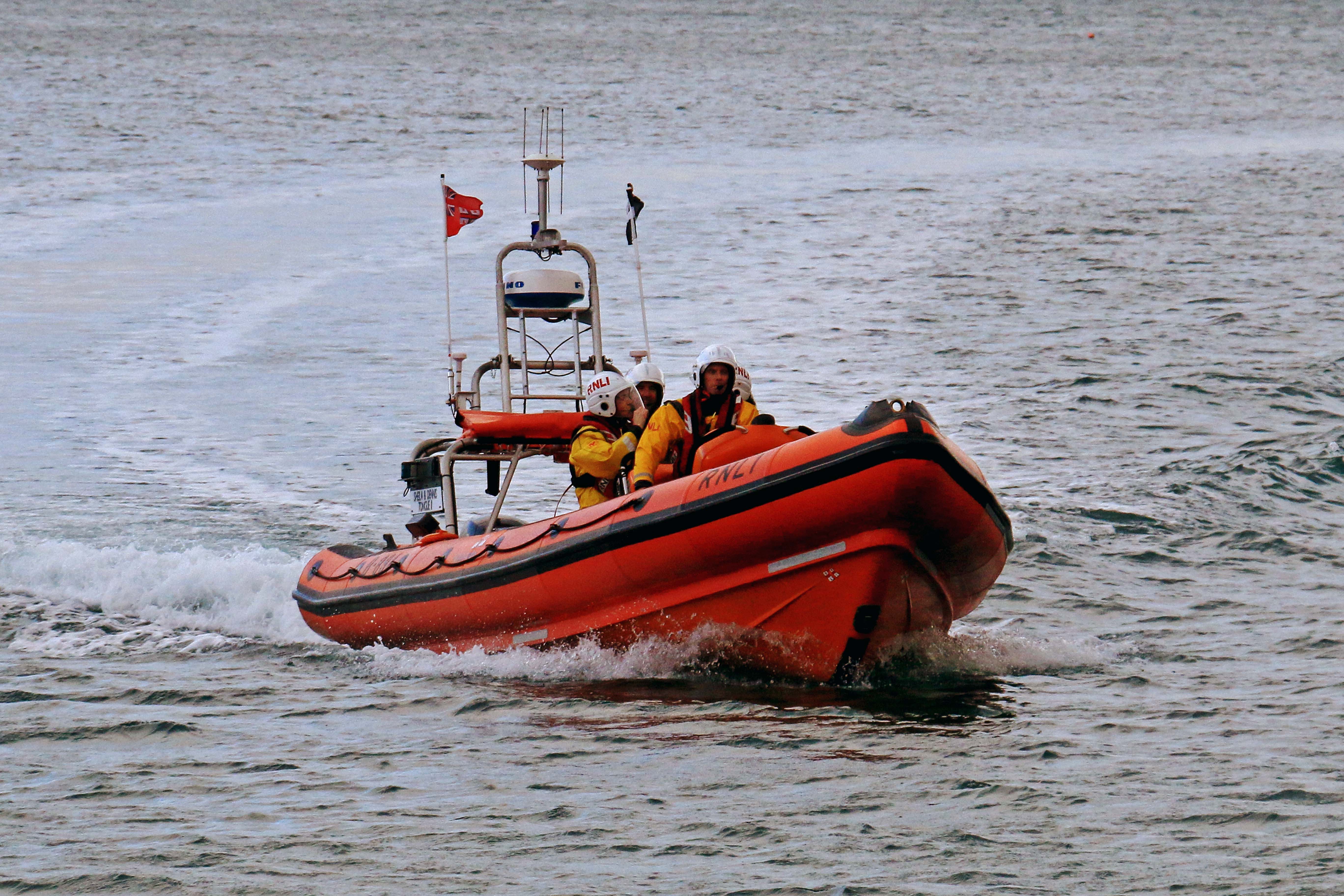 Looe RNLI Atlantic 85 Sheila and Dennis Tongue II returning to Looe
