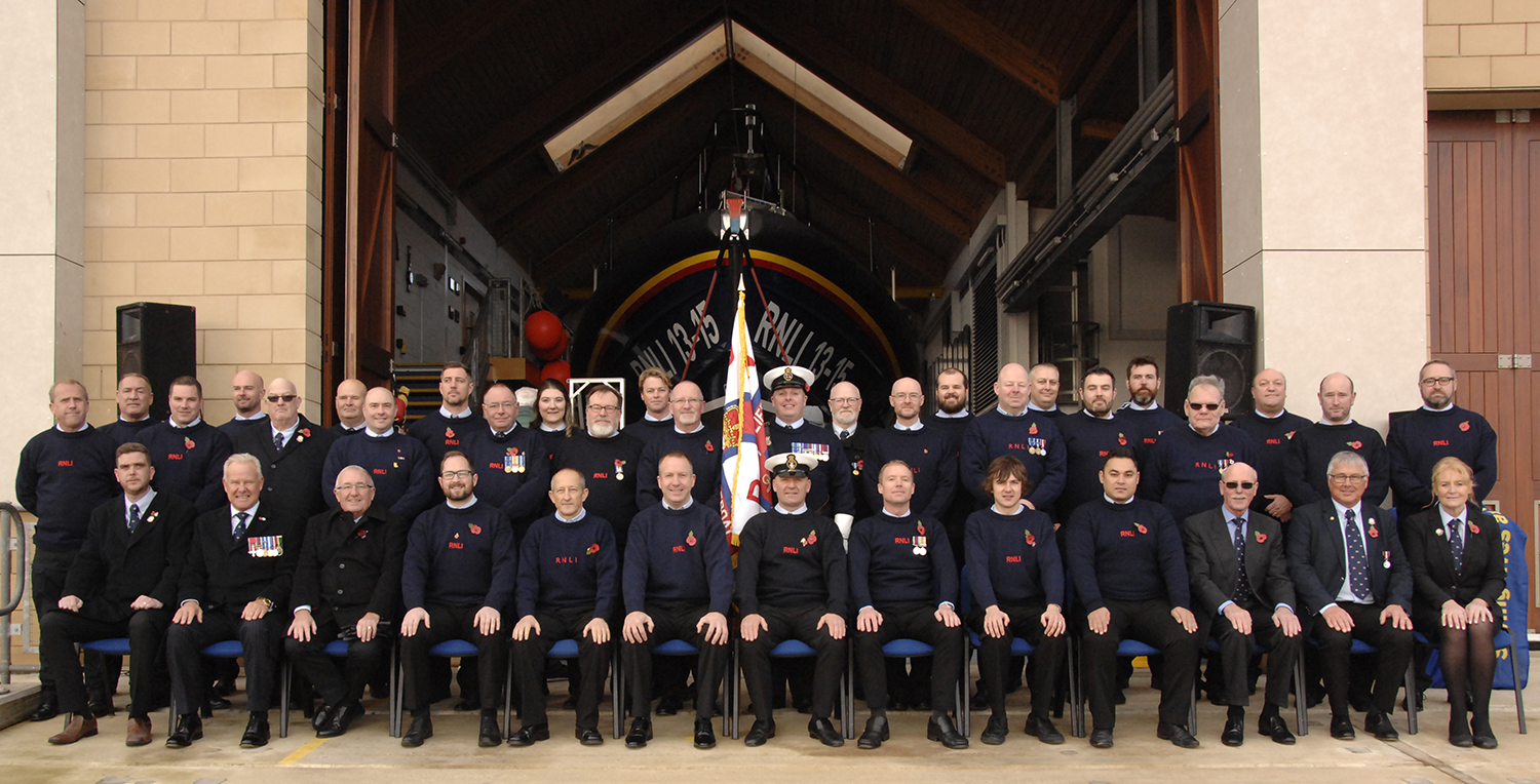 Scarborough RNLI personnel after the ceremony