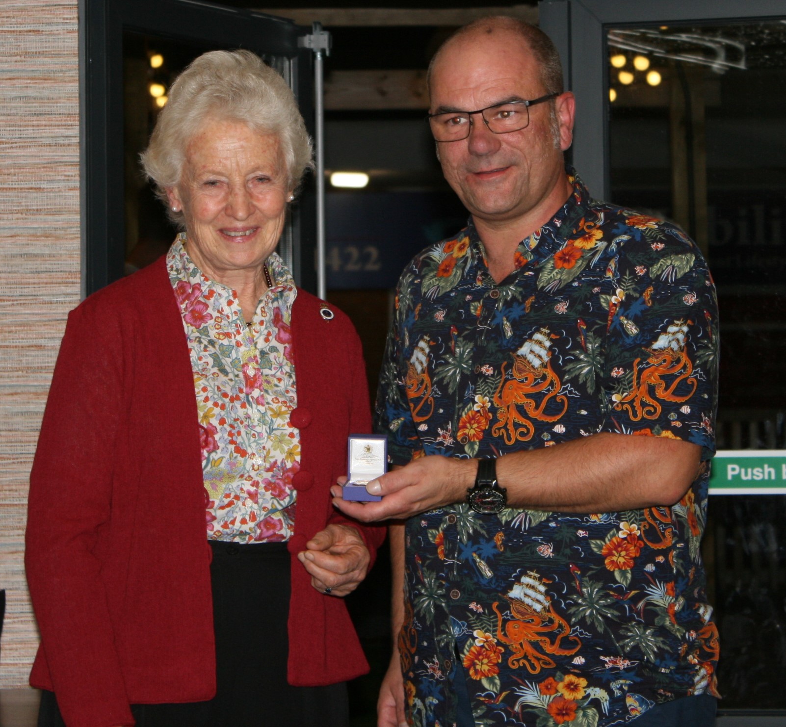 Phil Hansford receives his 20 year long service medal