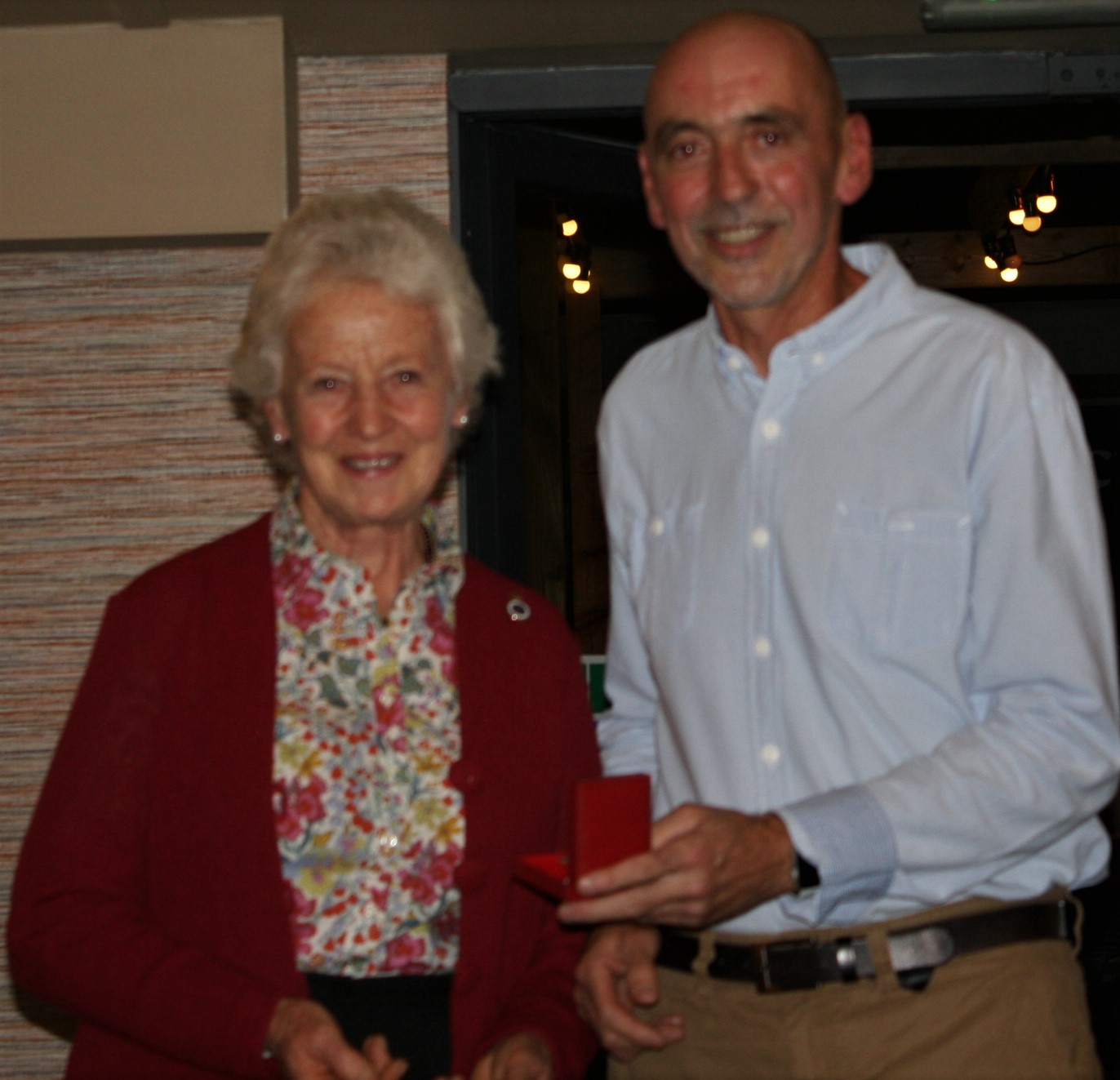 Coxswain Andy Sargent received his 30 year long service medal