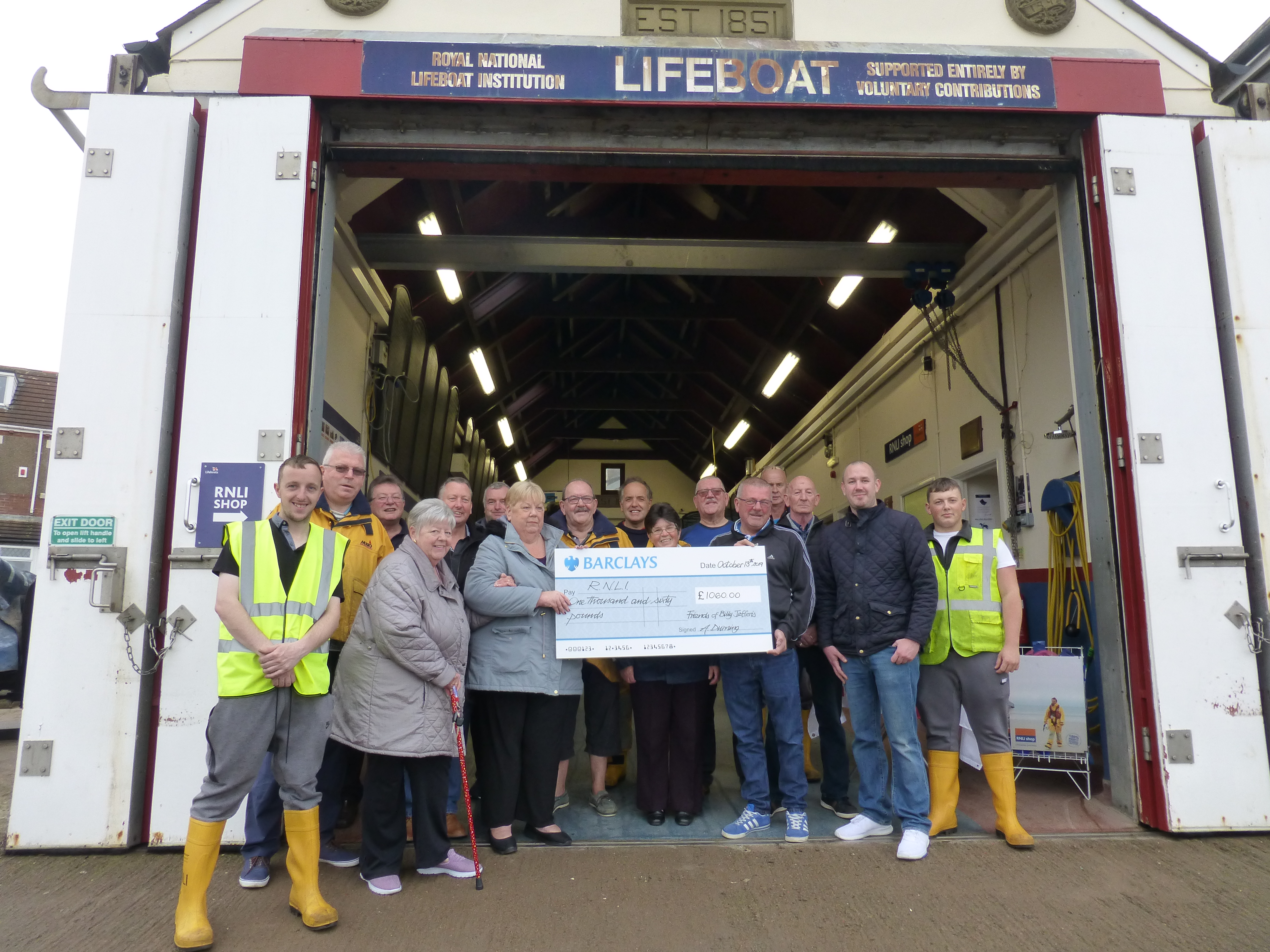 Sunday's cheque presentation
