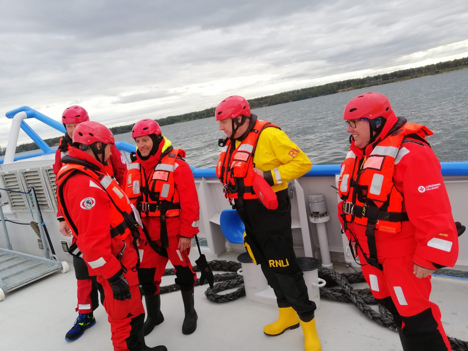Walmer's Lee Waddon with other European SAR volunteers.
