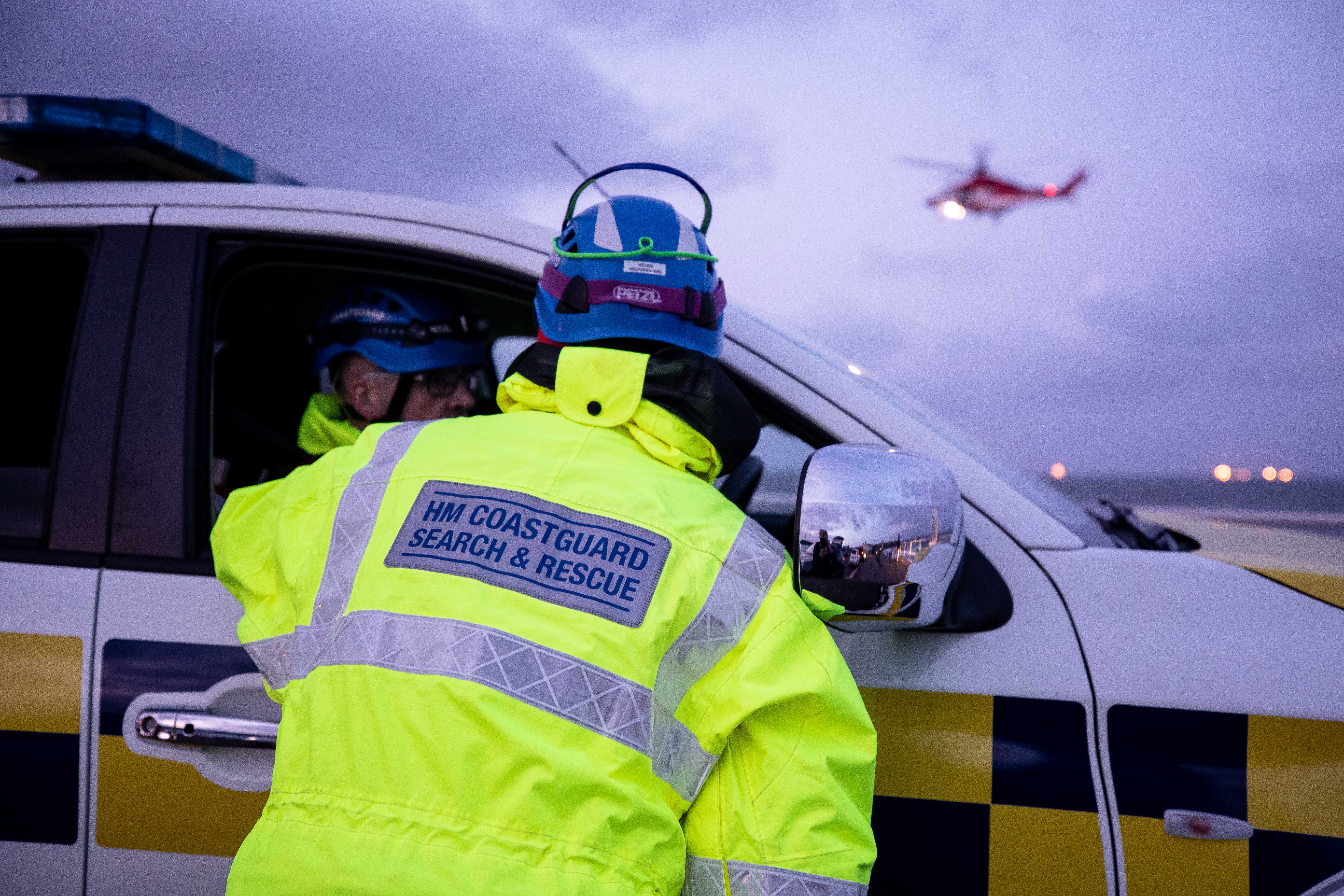 A multi-agency operation: Aberdeen Coastguard Rescue Team combed the shore, while rescue helicopter Bond 1 saerched from above