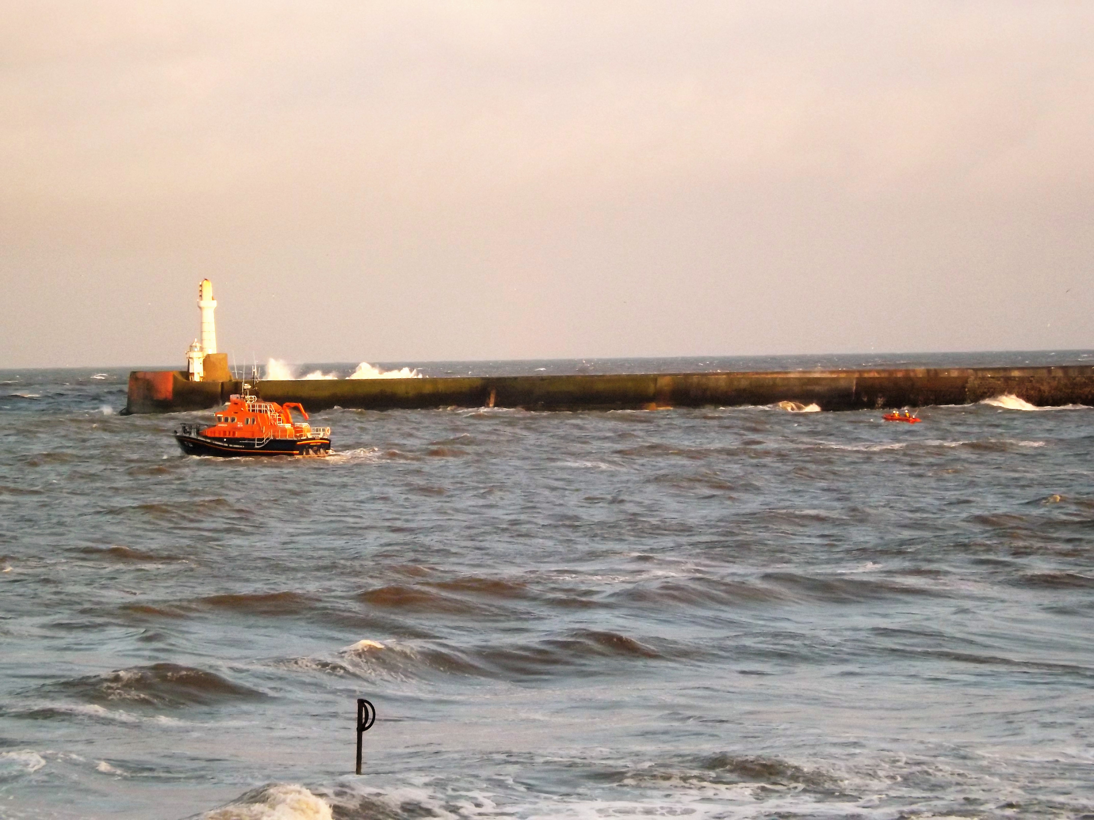 'Bon Accord', Aberdeen's Severn-class all-weather lifeboat, joined the search