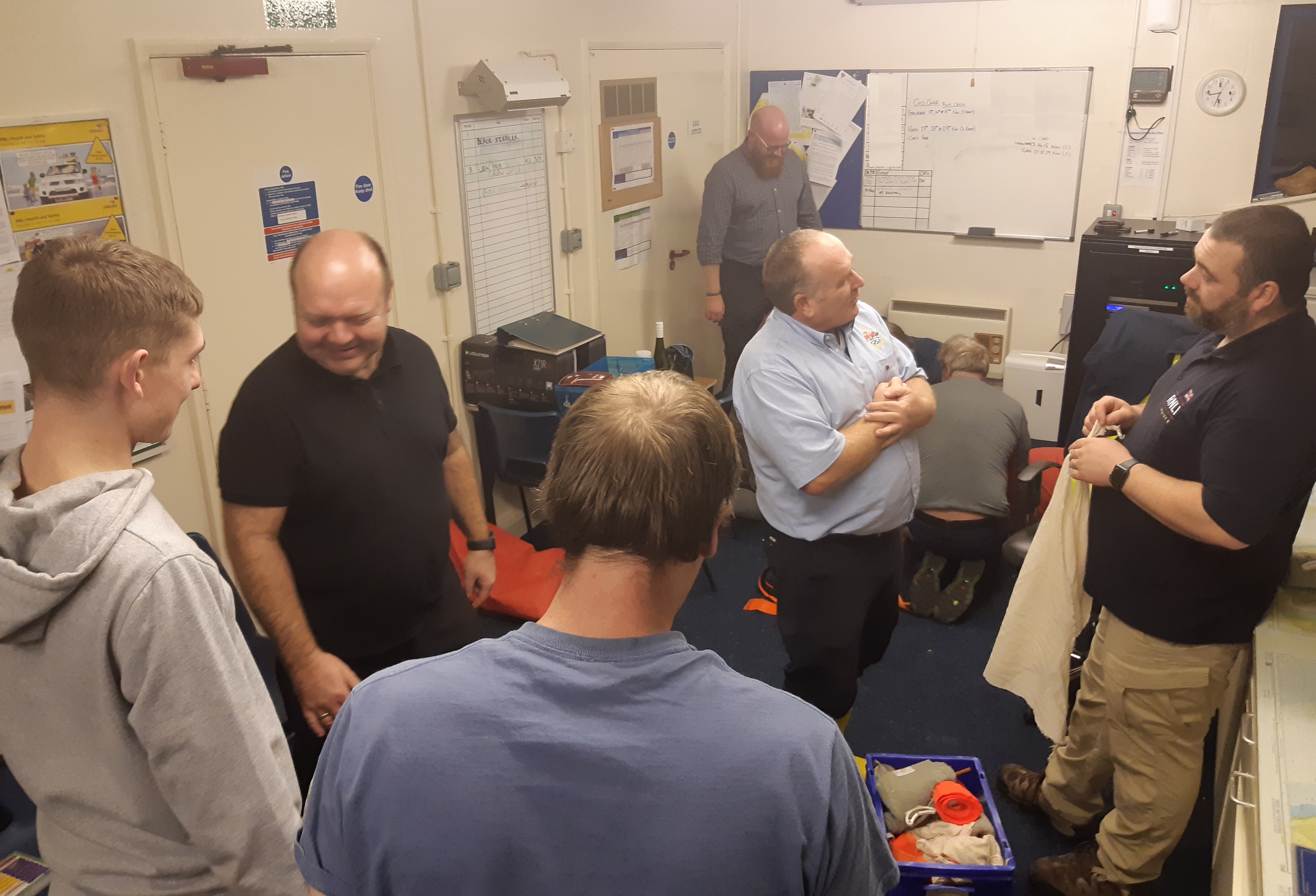 St Bees crew on their casulty care training course.