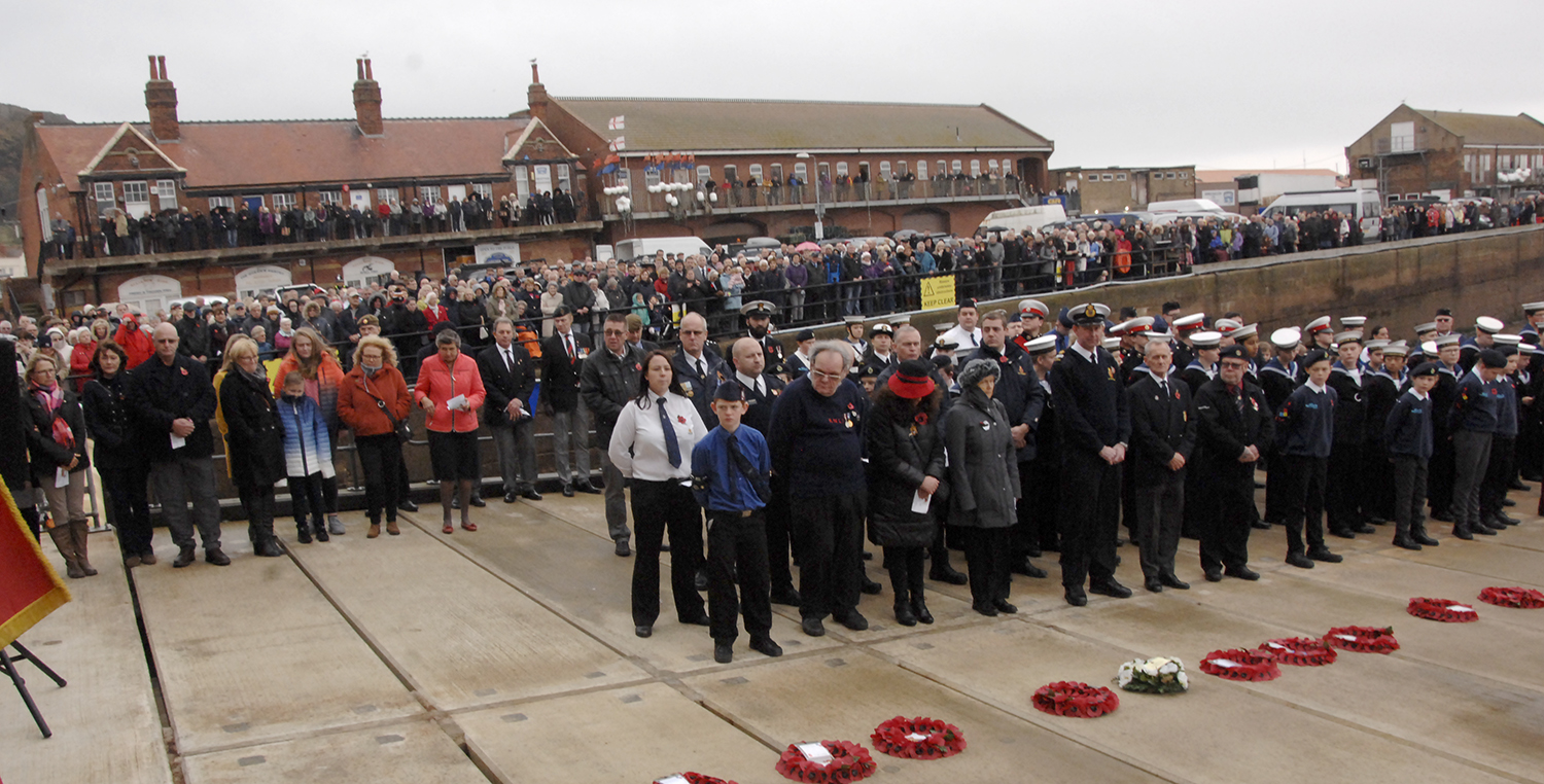 Last year’s Remembrance Sunday service at Scarborough lifeboathouse